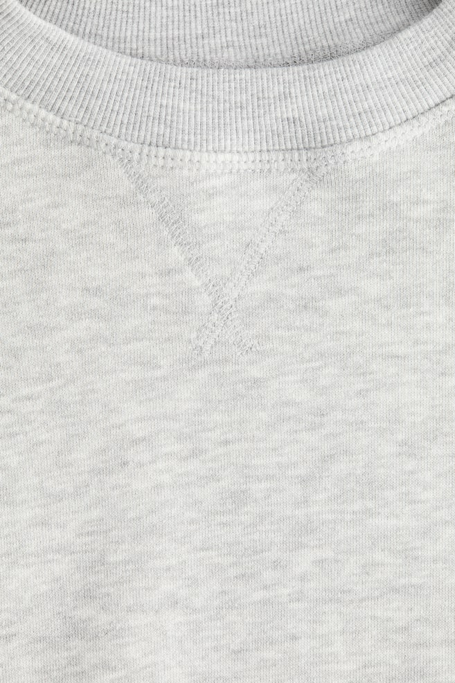 Oversized Sweatshirt-Hellgraumeliert - 4