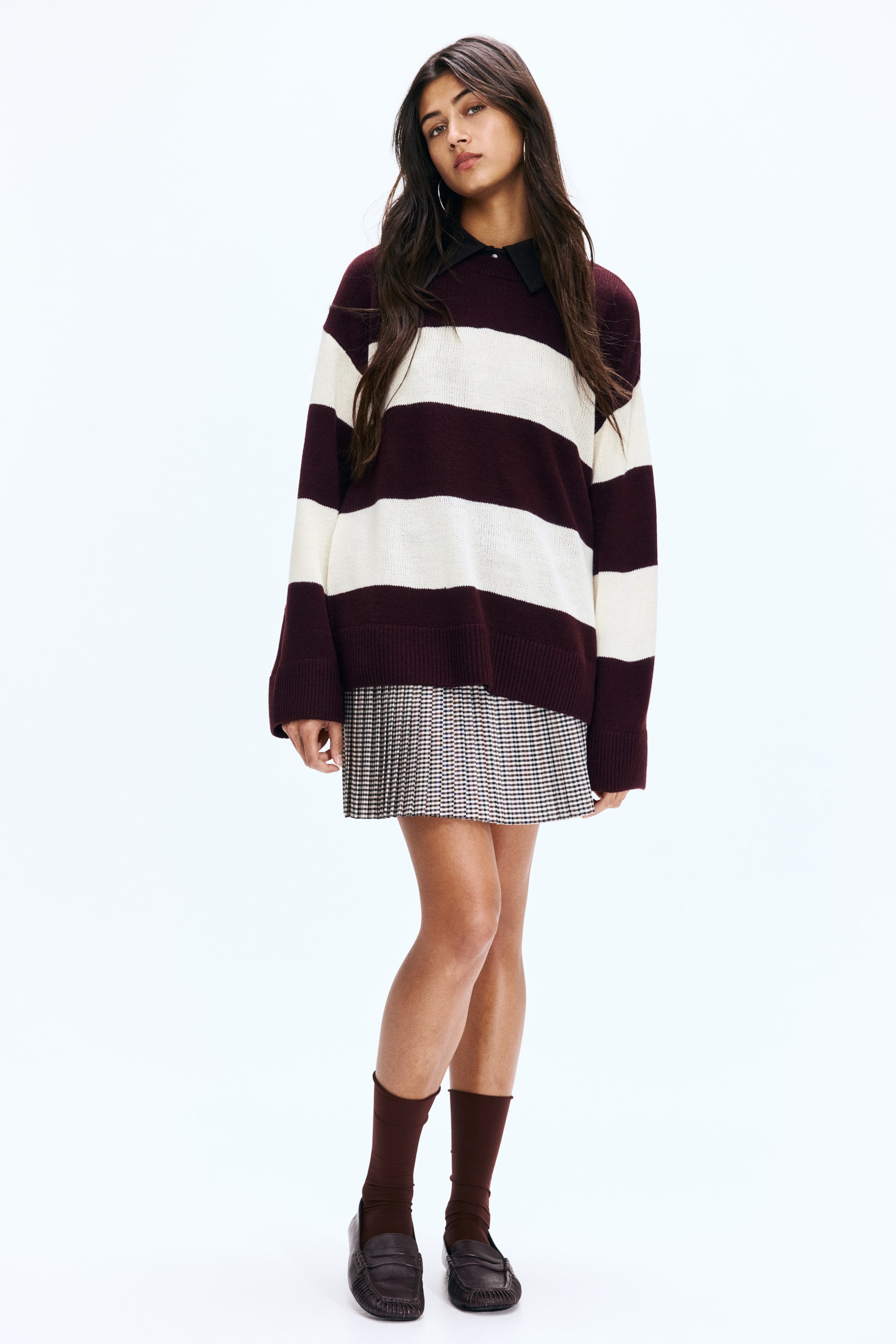 View larger image: Jumper - Burgundy/Striped - Ladies | H&M IN 2