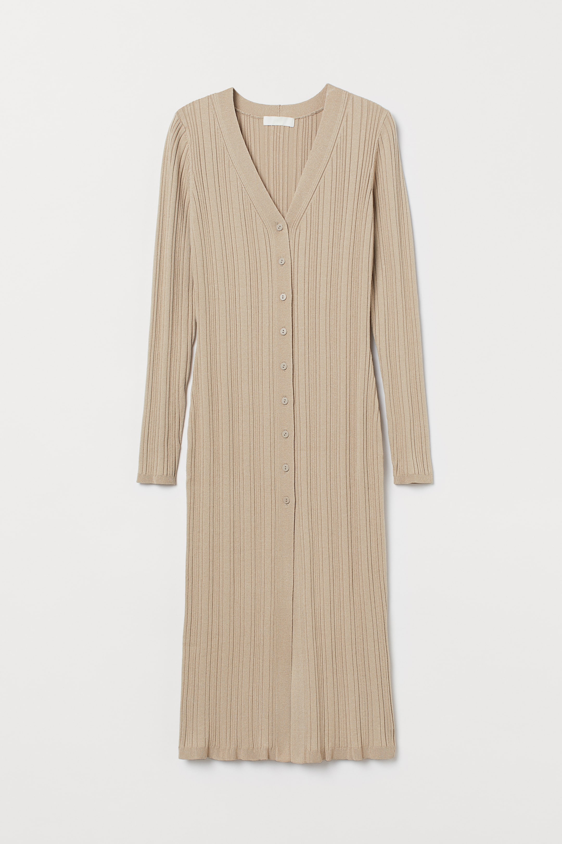 Long cardigan - V-neck - Extra long sleeve - Beige - Ladies | H&M GB