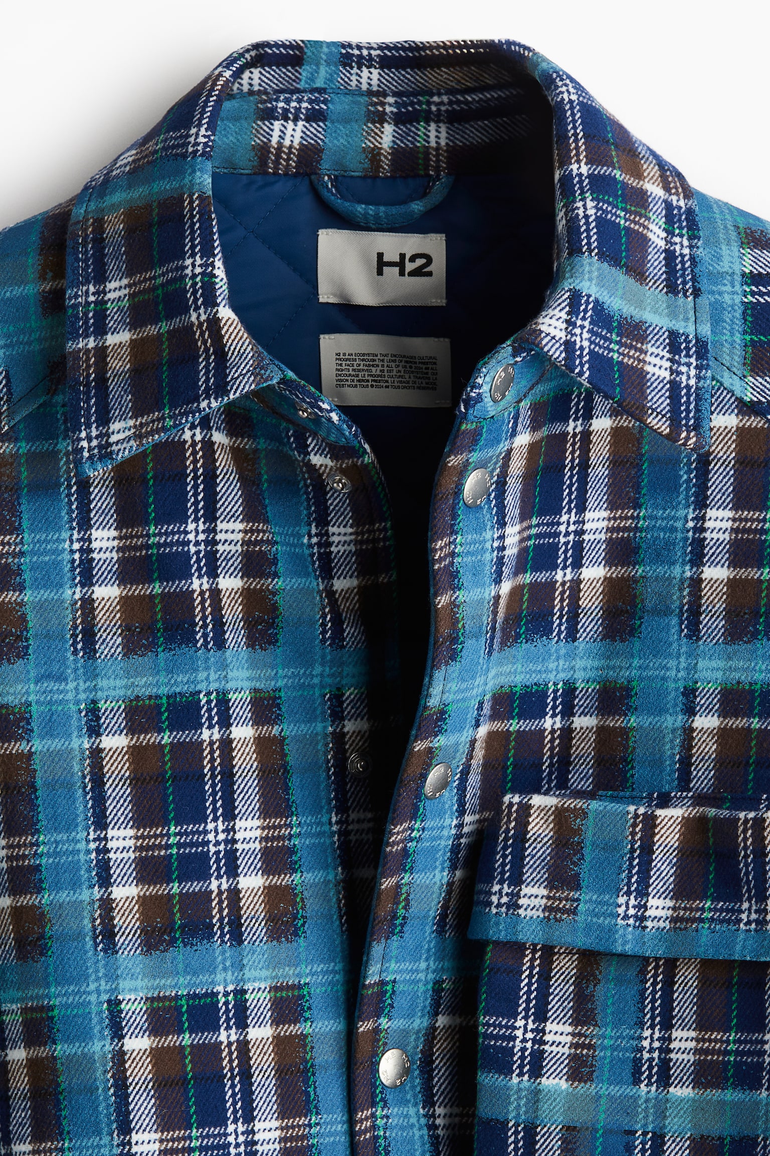 Flannel shacket - Blue/Checked - 7