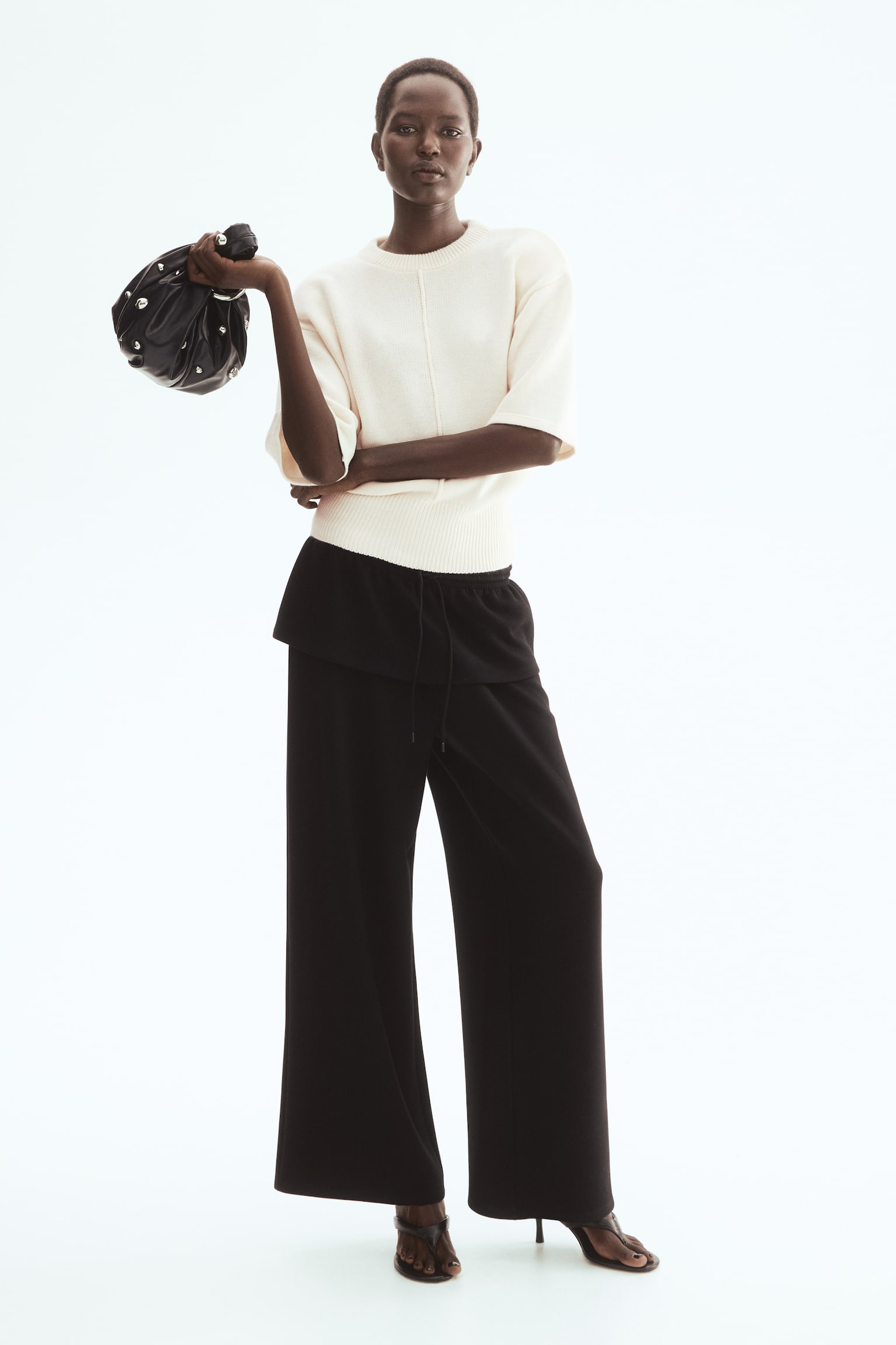 В’язаний топ - Кремовий/Чорний/Червоний - 4