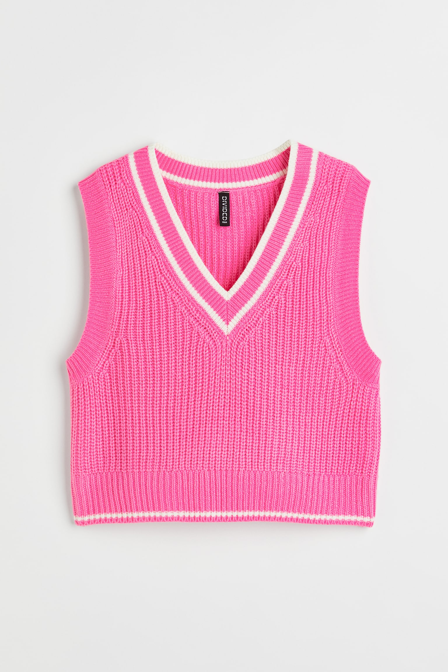 Rib-knit sweater vest - Pink