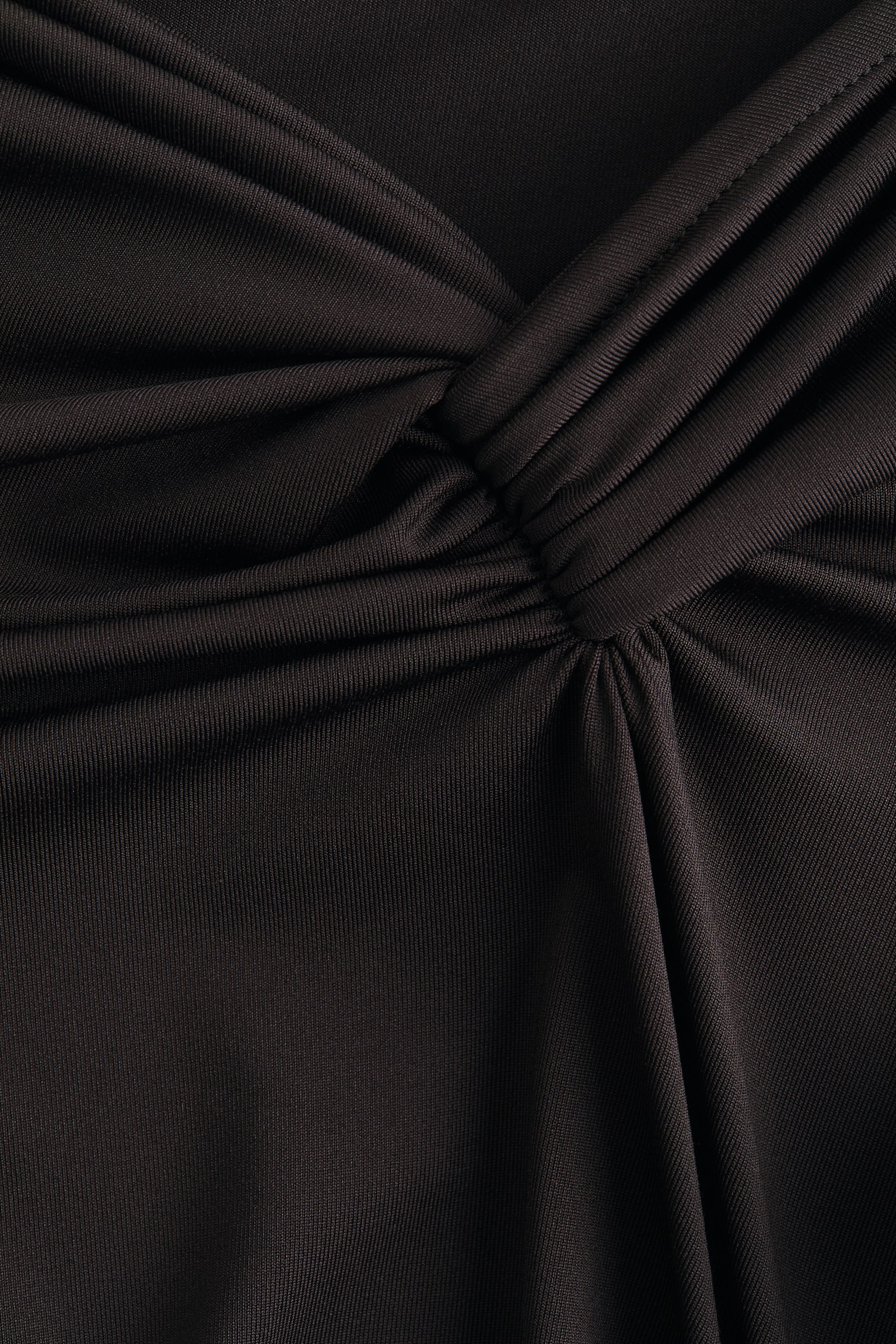 Draped jersey dress - Čierna - 4