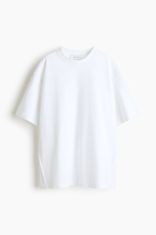 Loose-fit T-shirt - White/Black - 1