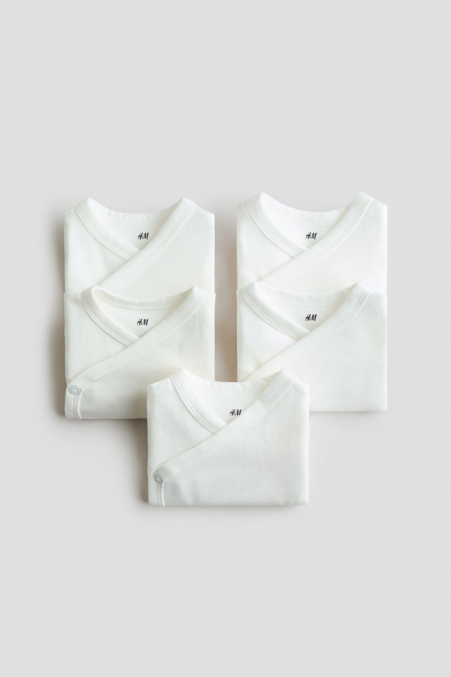 Body in cotone 5 pezzi - Bianco/Beige/bianco/Verde chiaro/arance/Beige/fiori/Rosa cipria chiaro/rosa cipria - 2