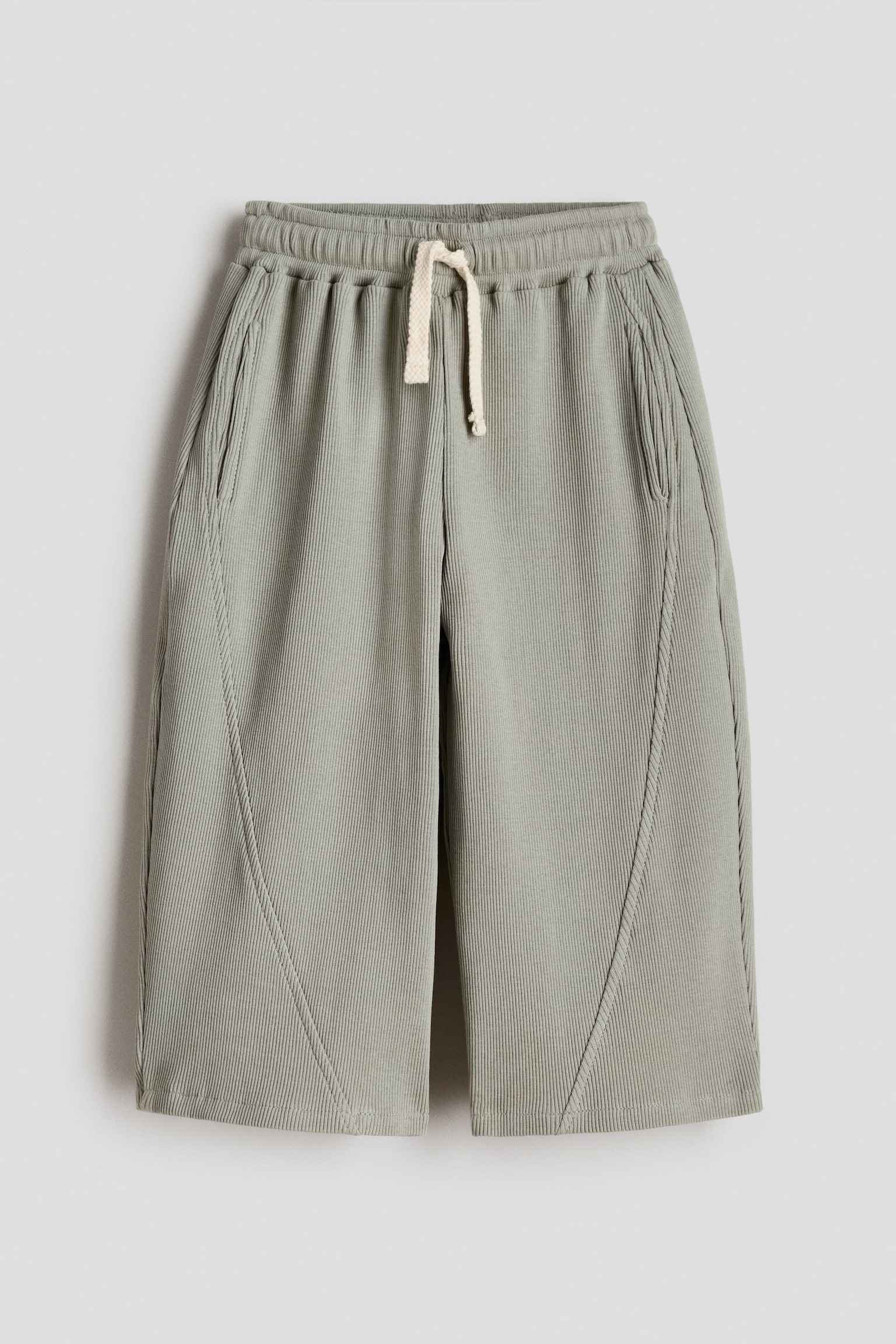 Katoenen broek - Loose Fit - Licht kakigroen - 1