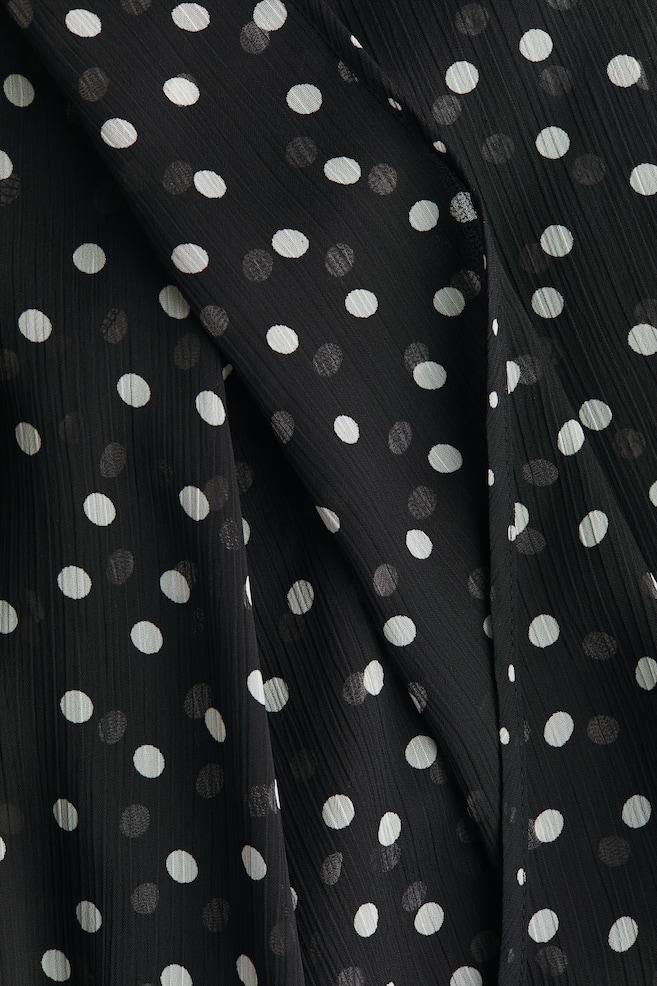 Vestido con capa integrada - Negro/Lunares - 4