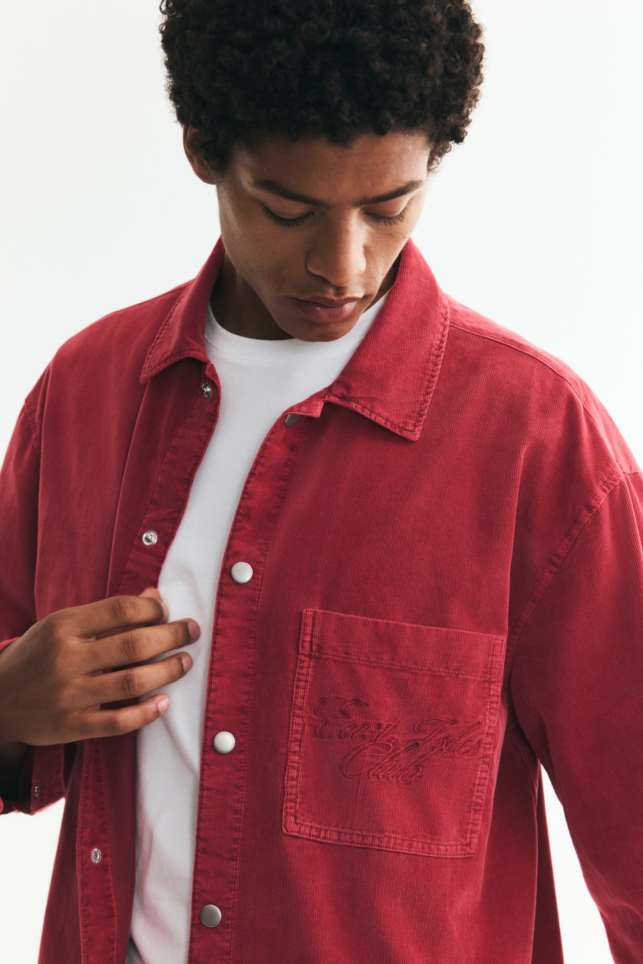 Chemise décontractée en velours côtelé
