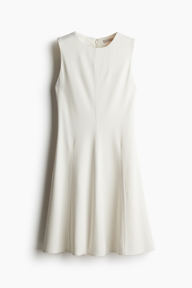 Flared-skirt dress - Cream/Black - 1