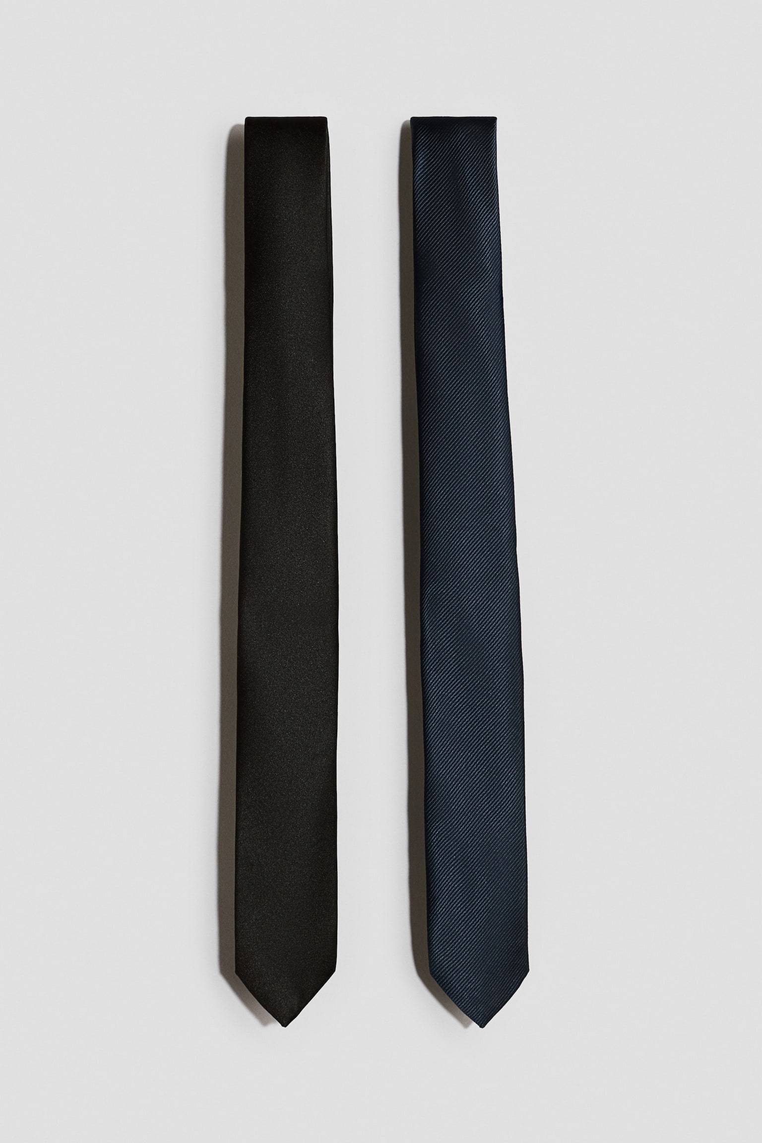 2-pack ties - Black/Navy blue - 1