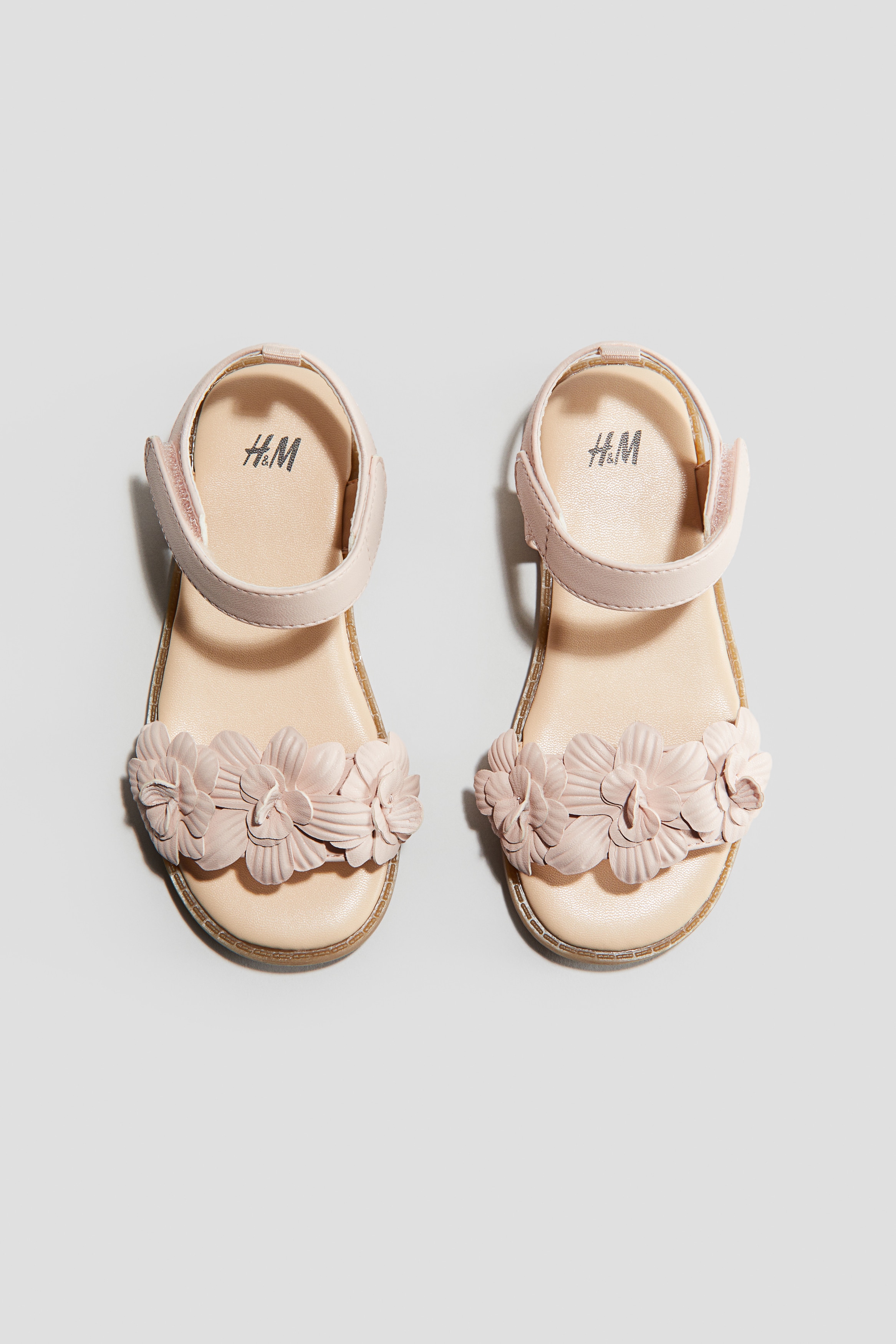 Appliquéd sandals - Powder pink - Kids | H\u0026M GB