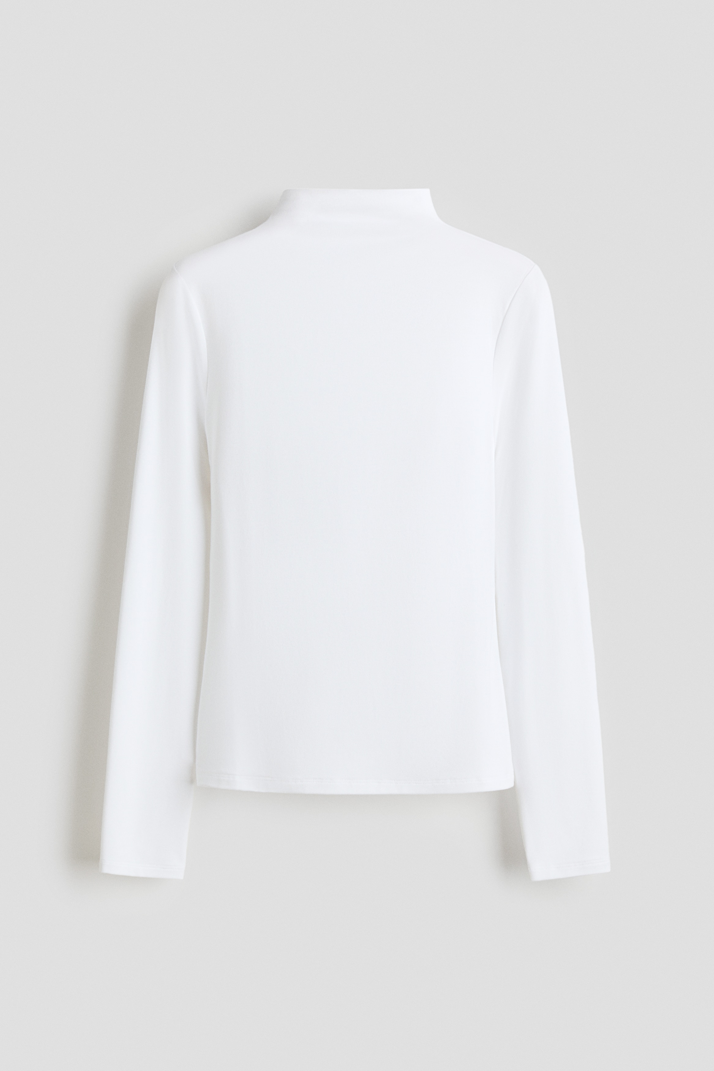 Warme top met turtleneck - Wit/Zwart/Lichtbeige