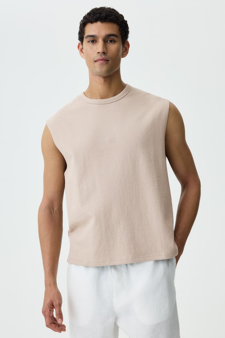 Majica bez rukava od žerseja Relaxed Fit