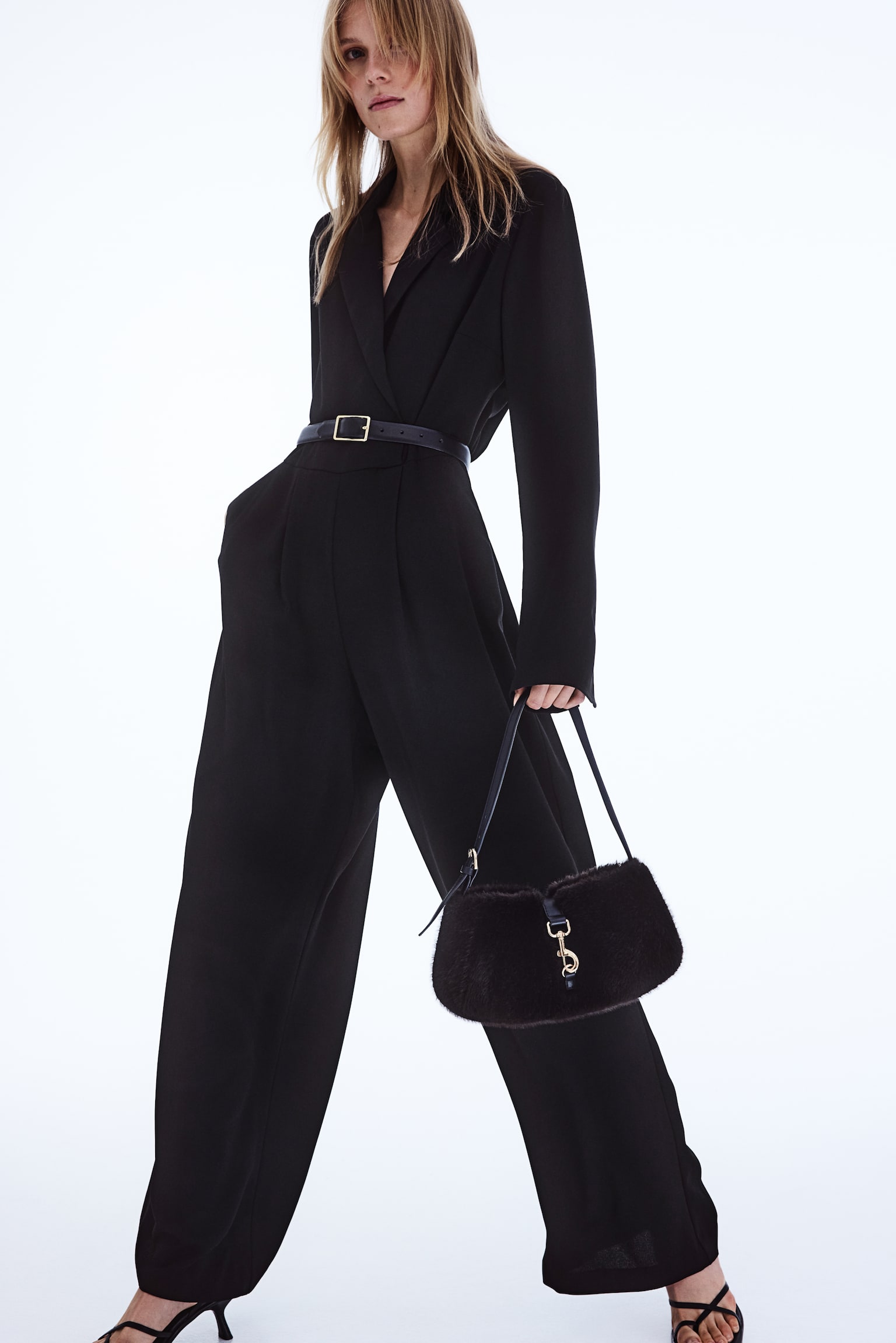 Belted jumpsuit - Black - 4