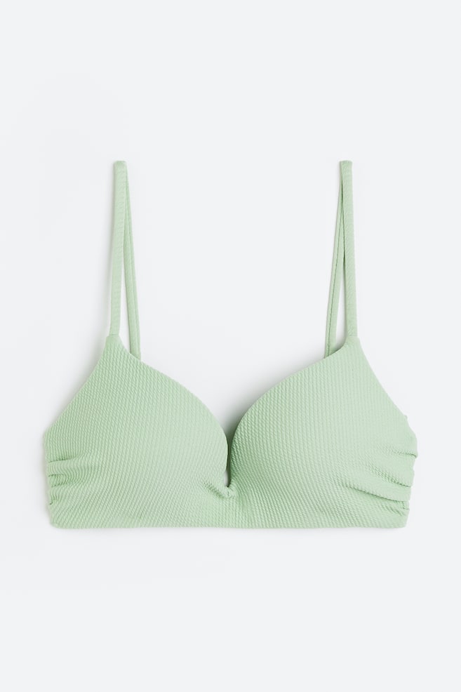 Bikinitopp med push-up - Lys grønn/Sort - 1