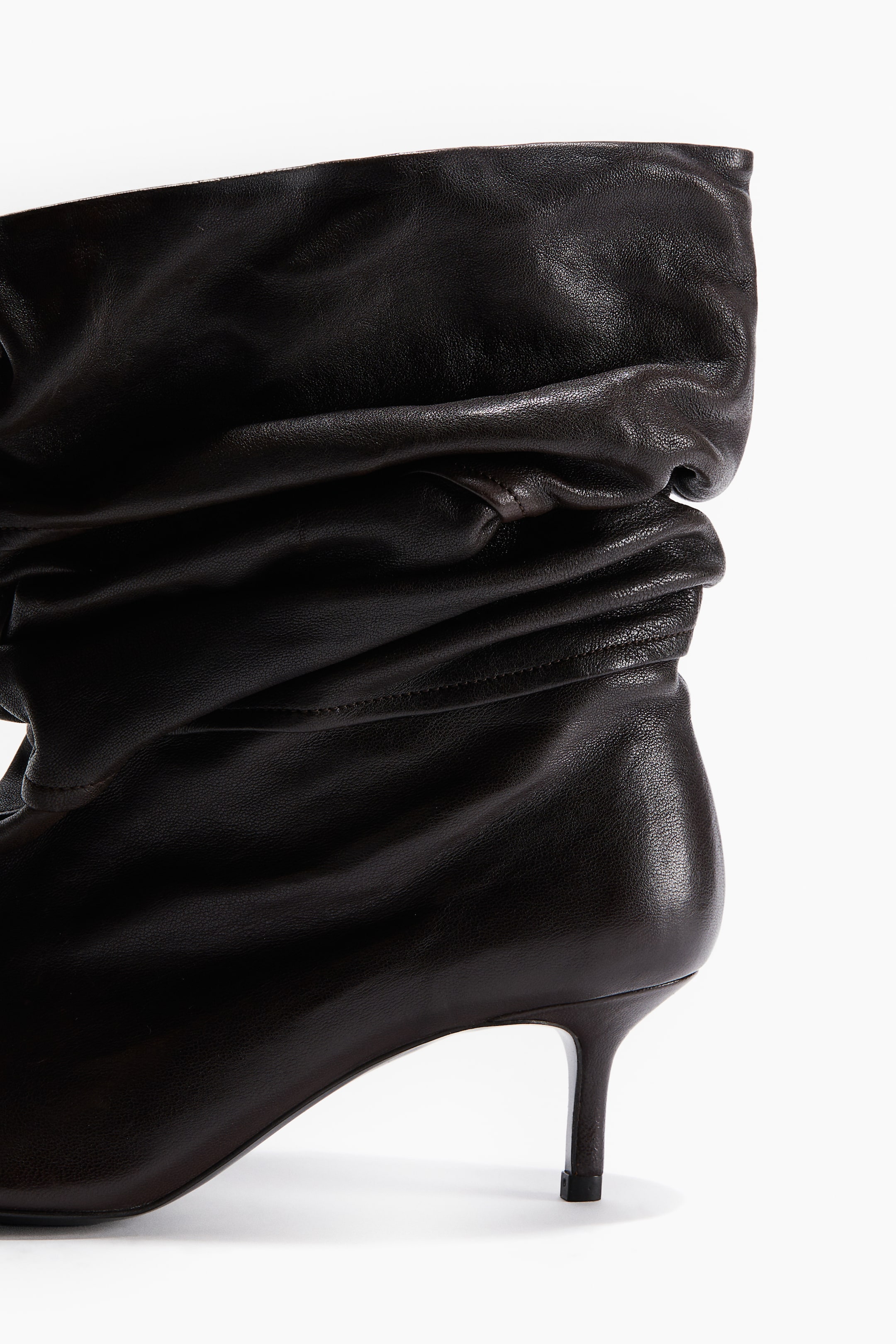 Προβολή μεγαλύτερης εικόνας: Δερμάτινες μπότες με τακούνι - Σκούρο καφέ - Ladies | H&M GR 5