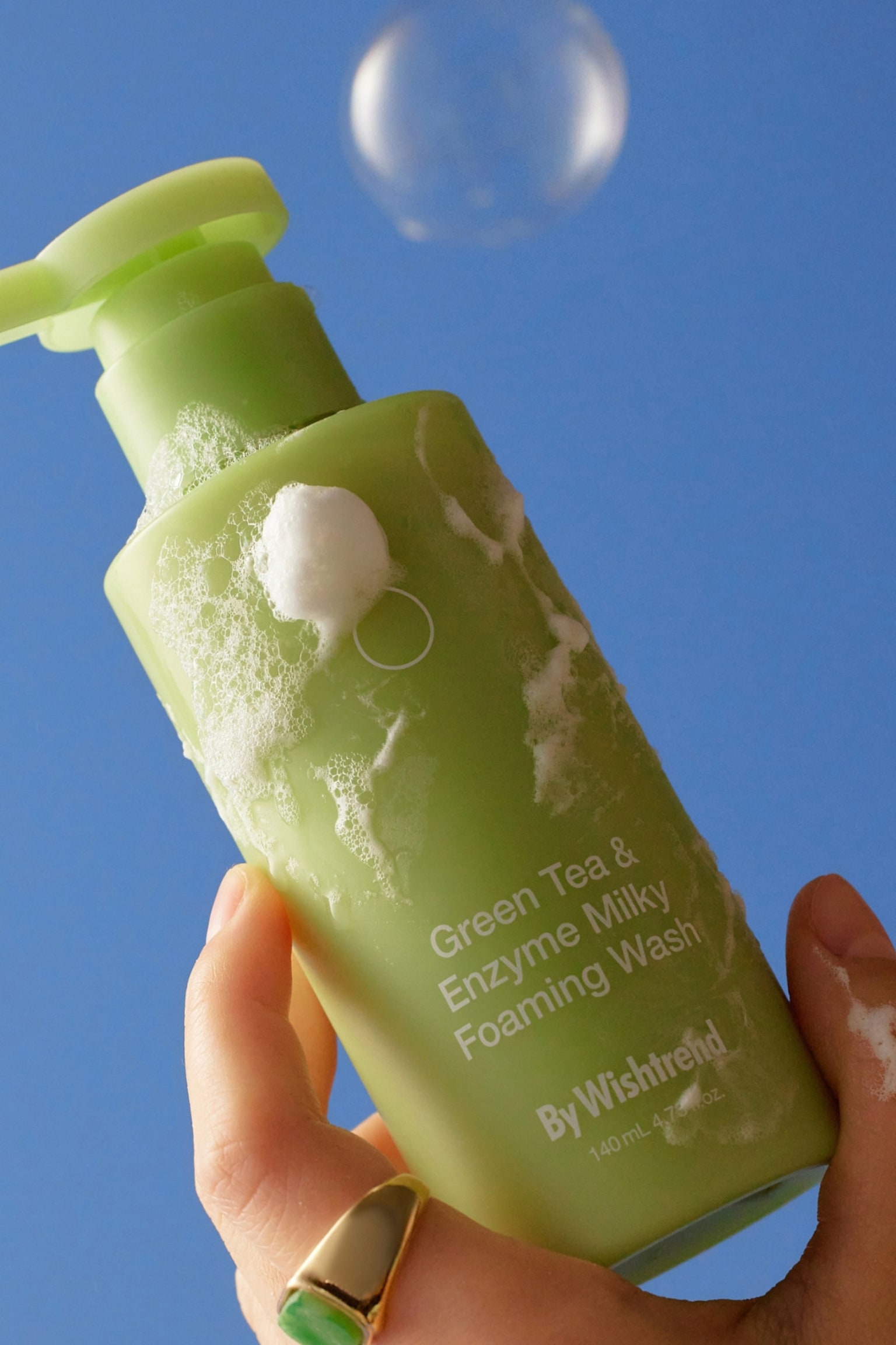 Green Tea & Enzyme Milky Foaming Wash - No Color - 4