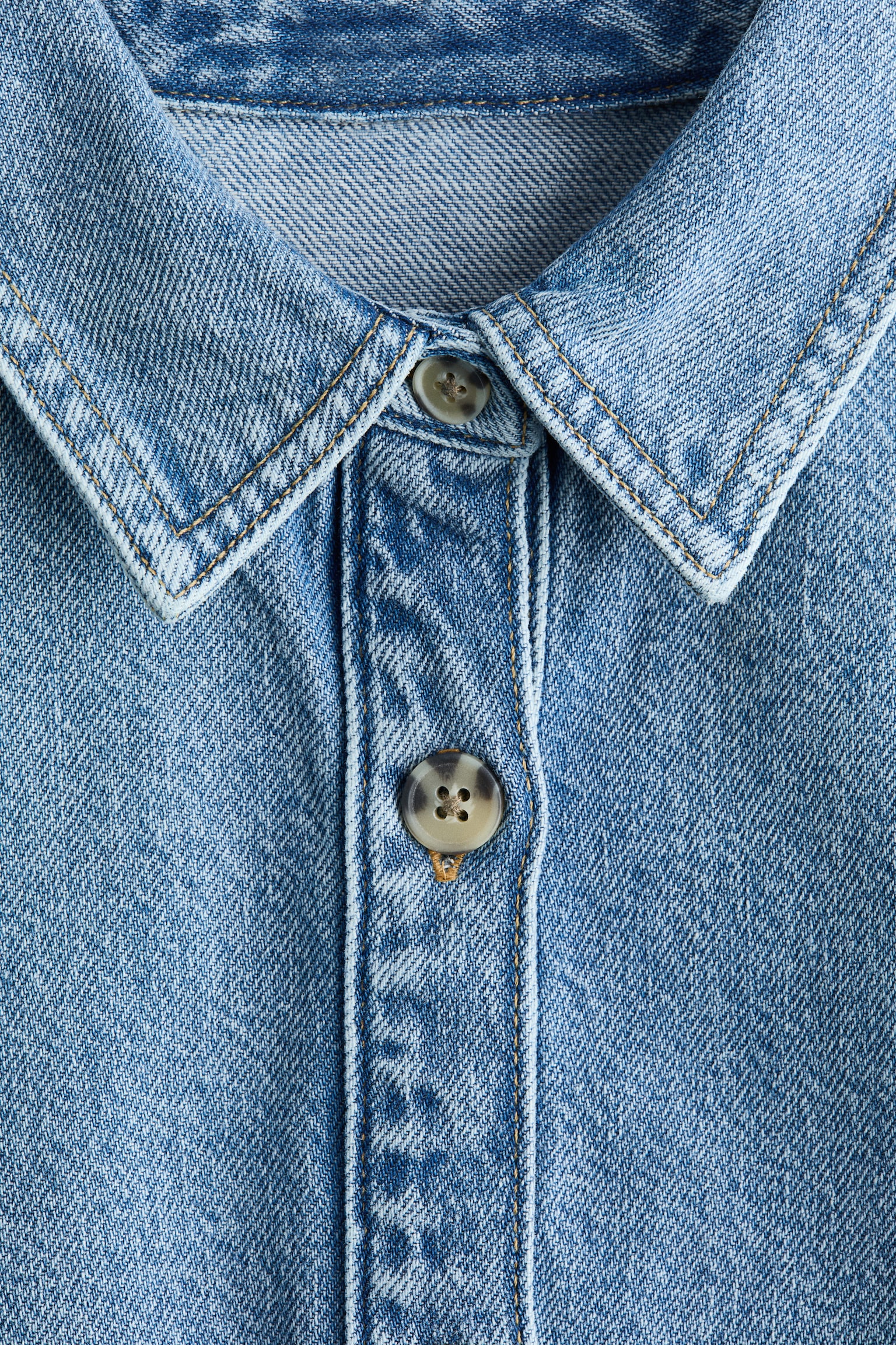 Denim shirt - Light denim blue/Beige/Denim blue - 4