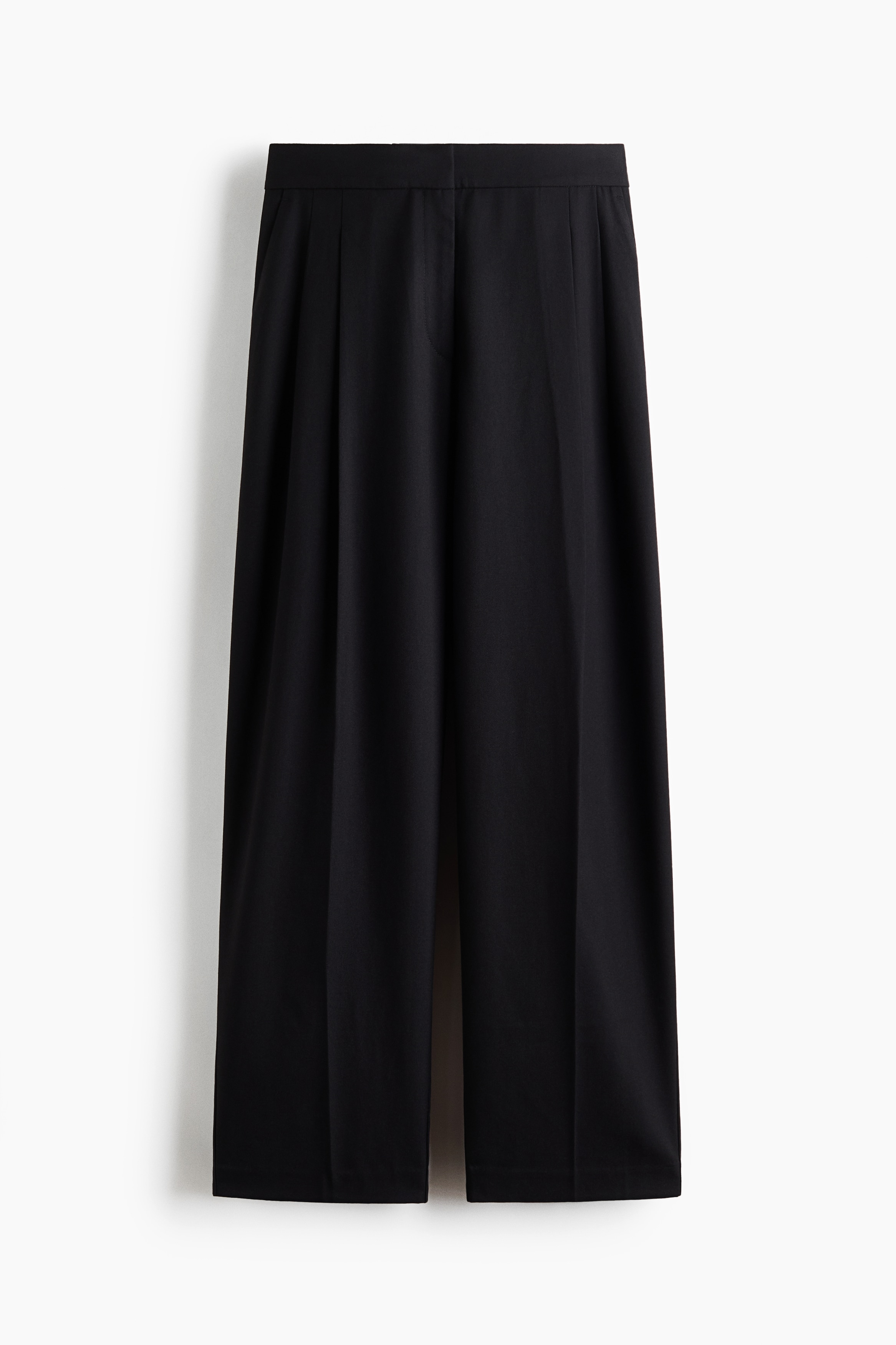 Broek met barrel-pijpen - Zwart/Donkerbruin