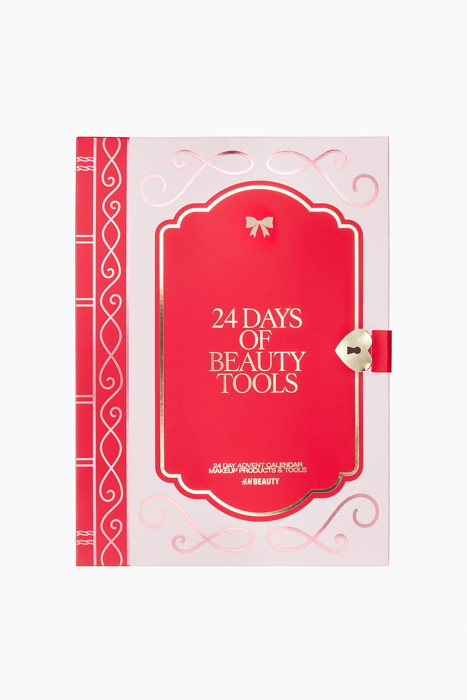 Calendar de advent cosmetic pentru 24 de zile - Roz/roșu