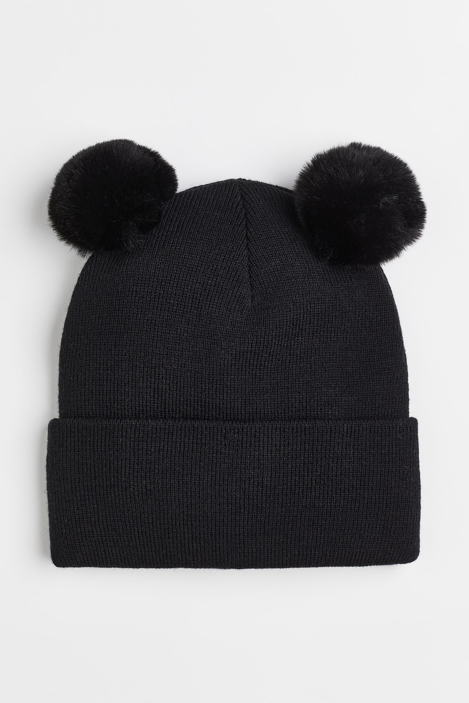 Pompom Beanie - Black - 1