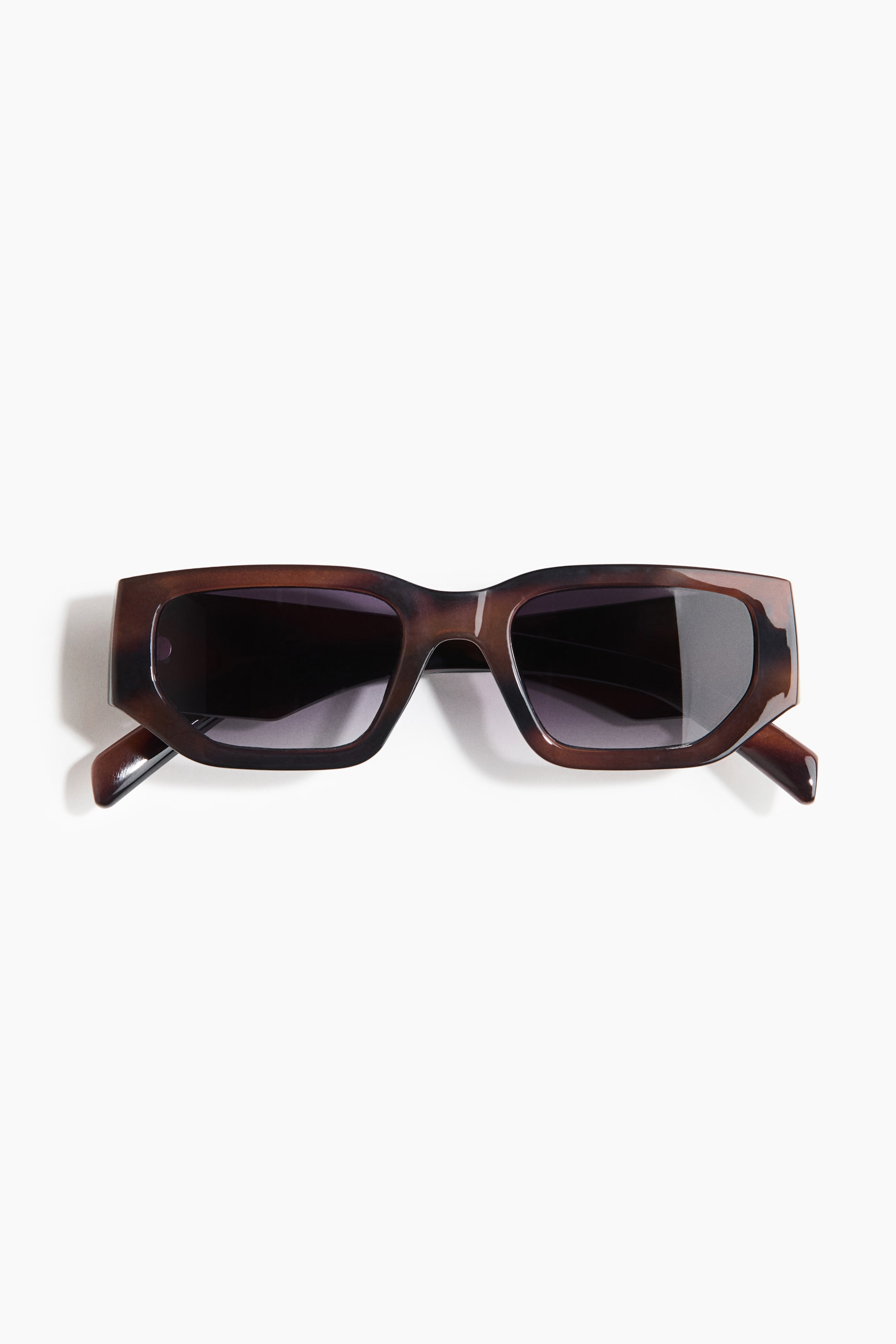 Women's Brown/tortoiseshell pattern Rectangular Sunglasses | H&M US