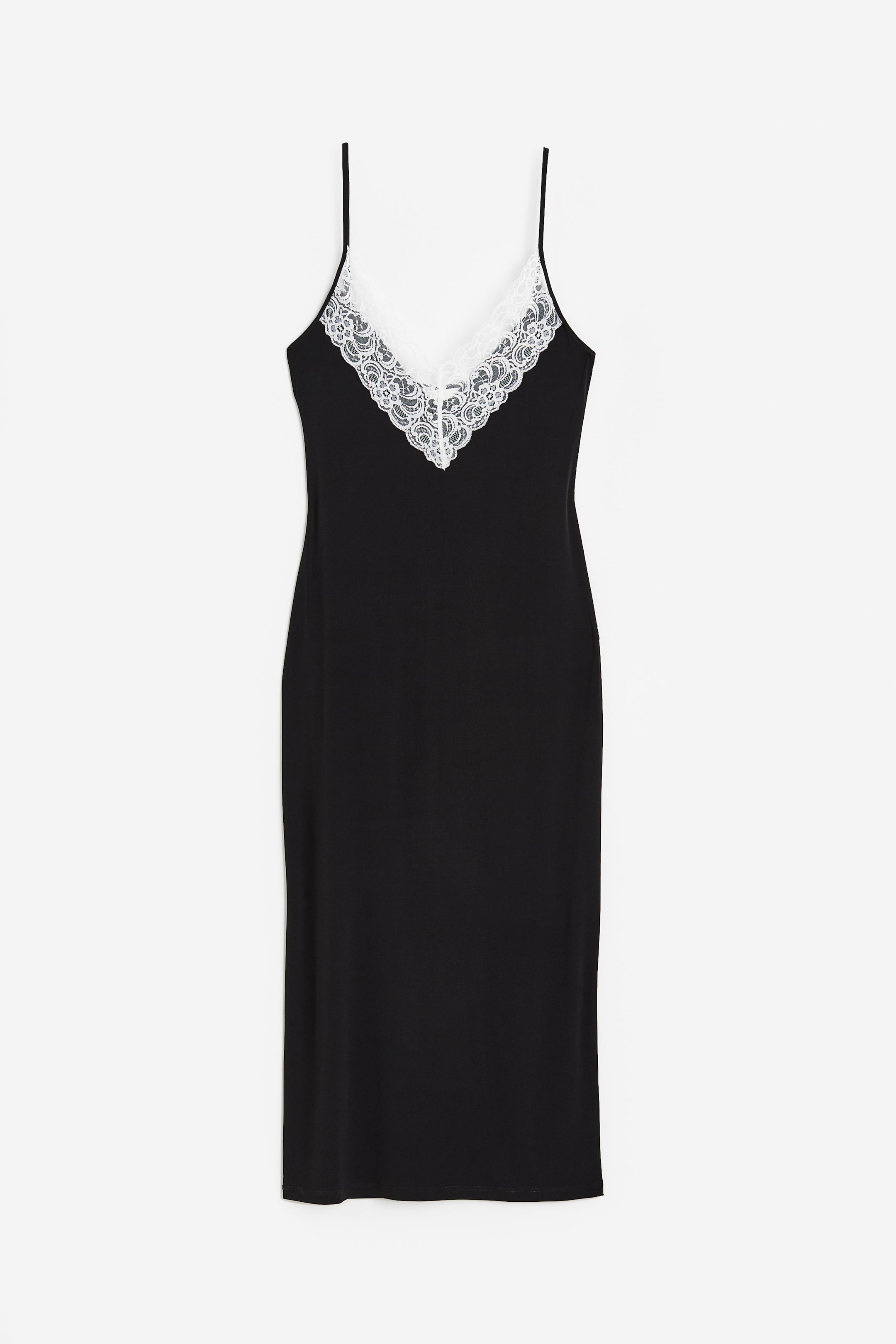 Lace-trimmed Slip Dress