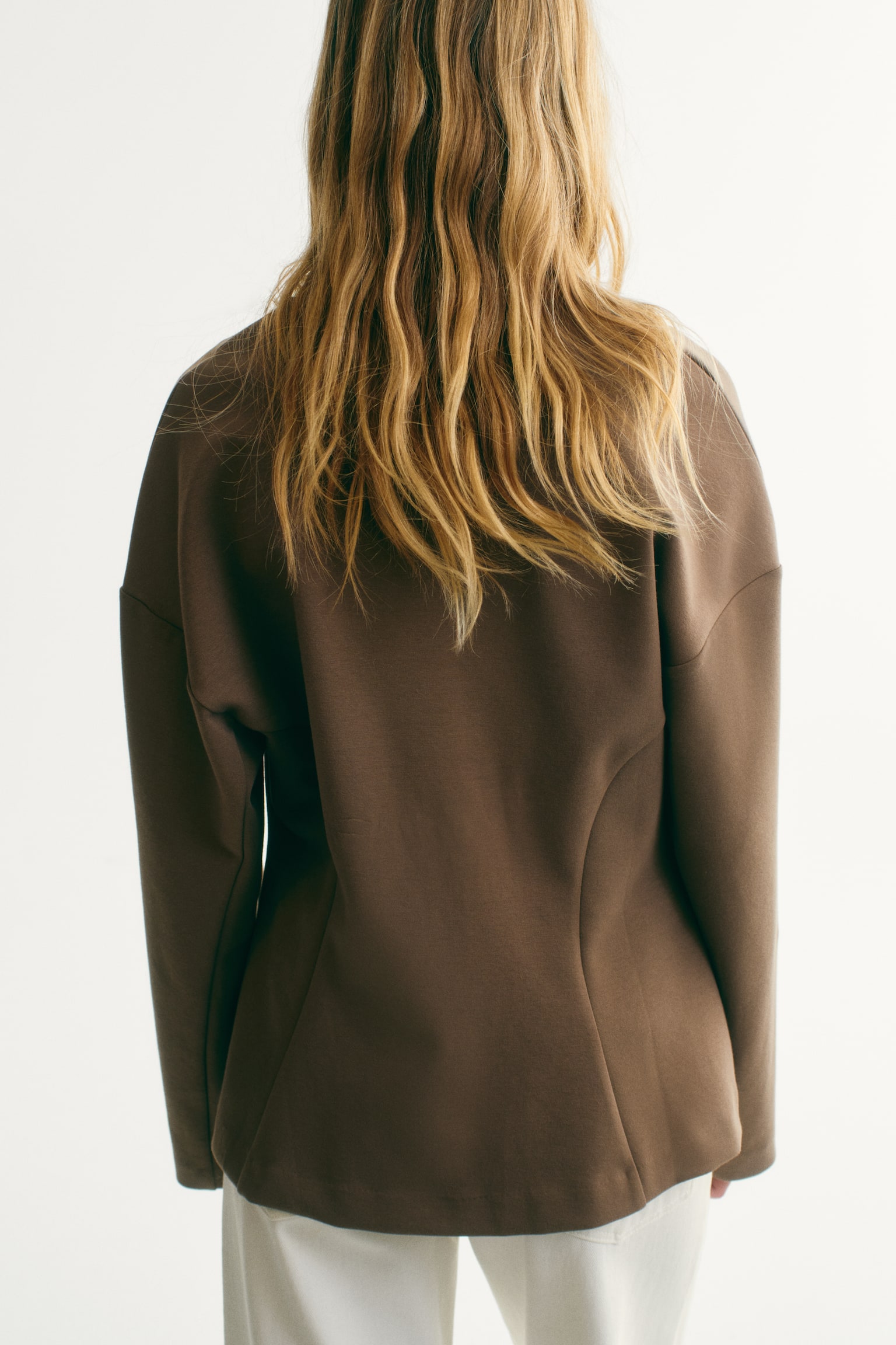 Jersey blazer - Brown/Black/Beige - 4