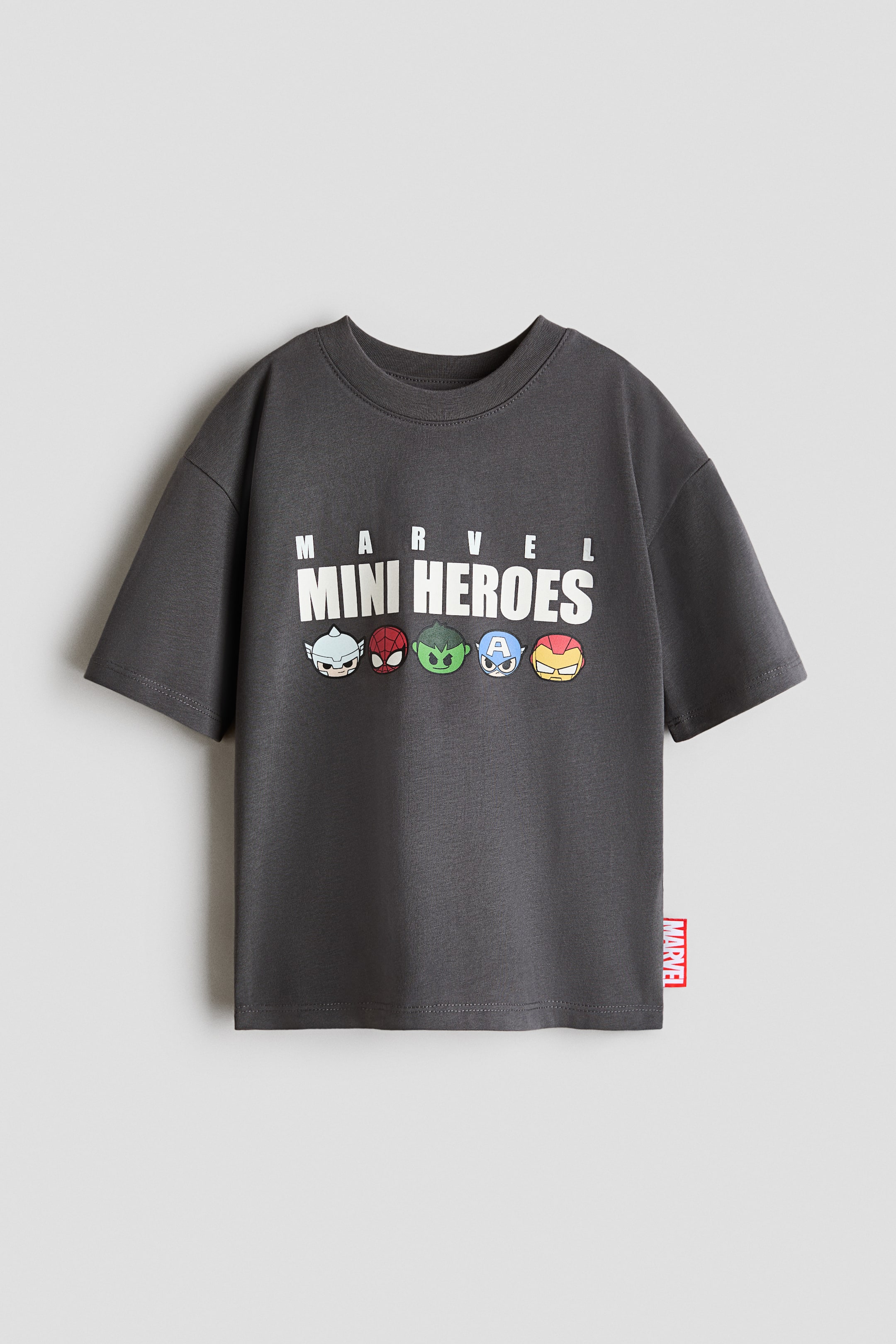 Prikaži veću sliku: Majica širokog kroja sa printom - Tamnosiva/Marvel Comics - Kids | H&M RS 1
