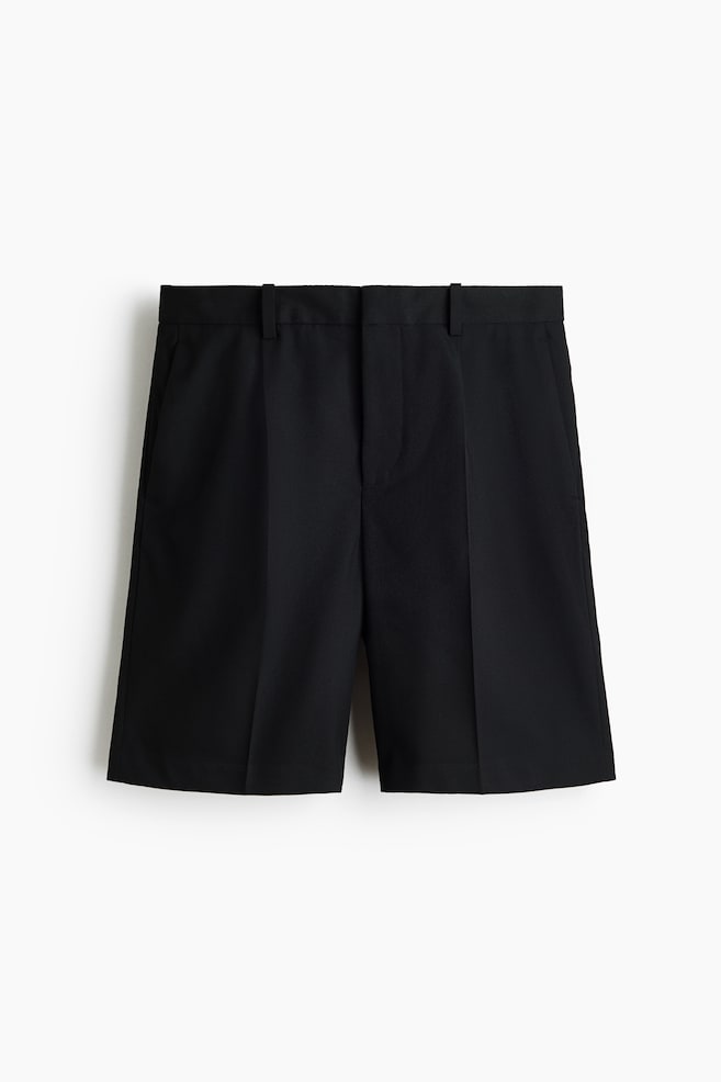 Loose-Fit Bermuda Shorts - Black/Dark brown - 1