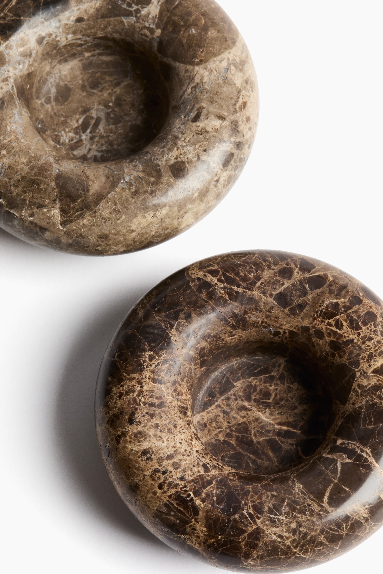 Portavelas de mármol - Café oscuro/Beige/Beige claro/Mármol - 3