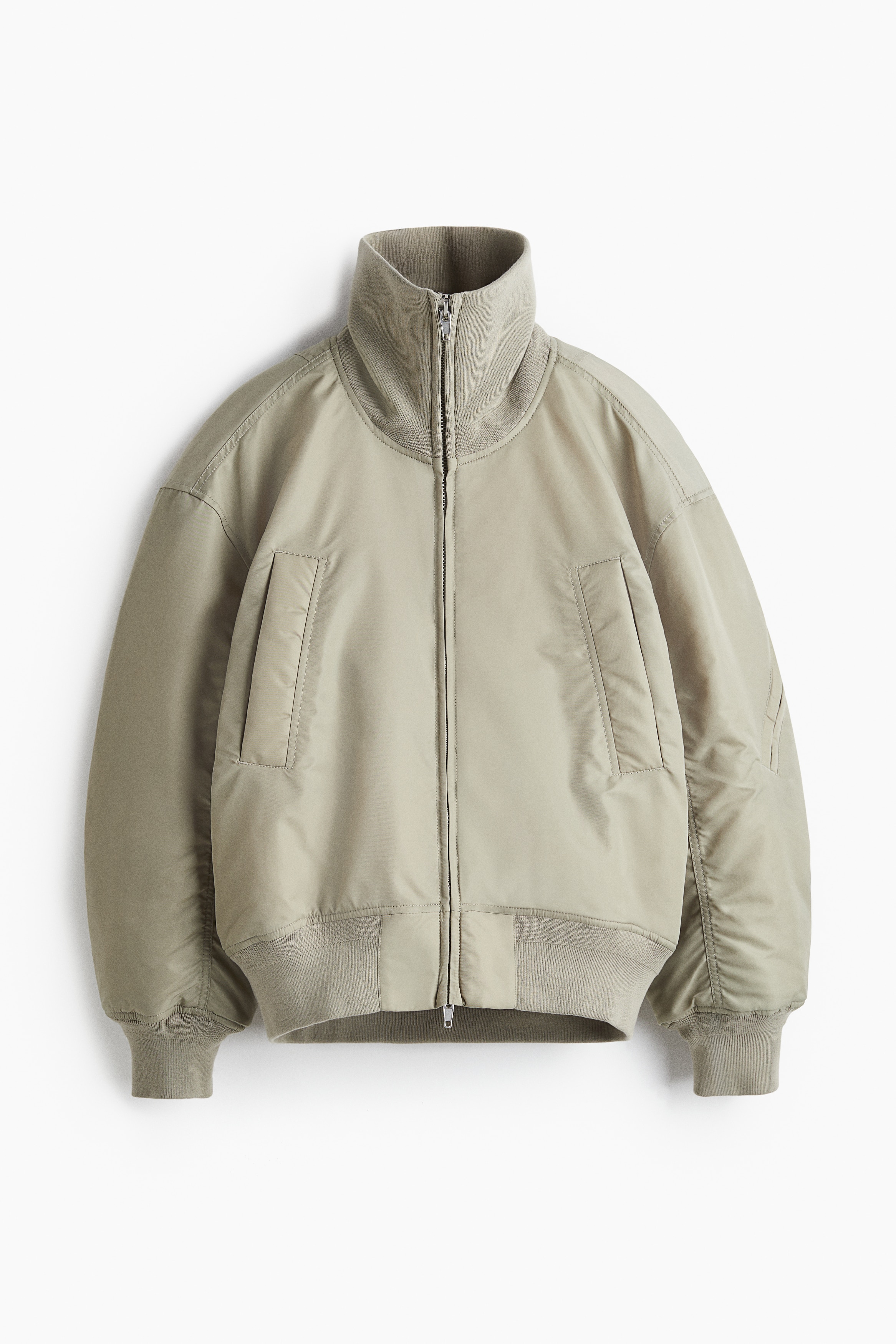 Padded bomber jacket - Light khaki green