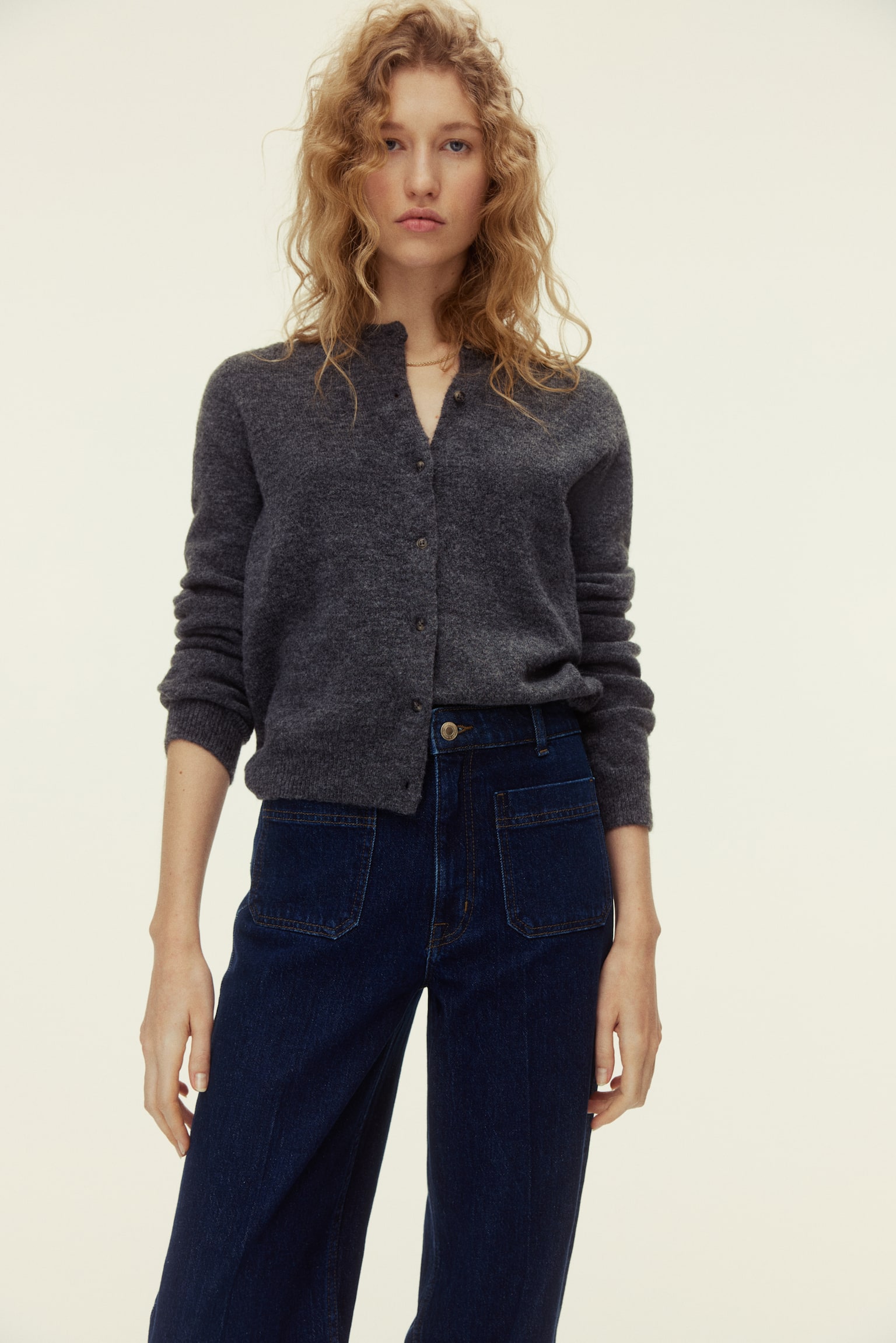 Wide High Jeans - Màu xanh tím than denim/Màu xanh denim nhạt/Màu xanh denim nhạt/Màu xanh denim đậm/Màu nâu đậm - 6