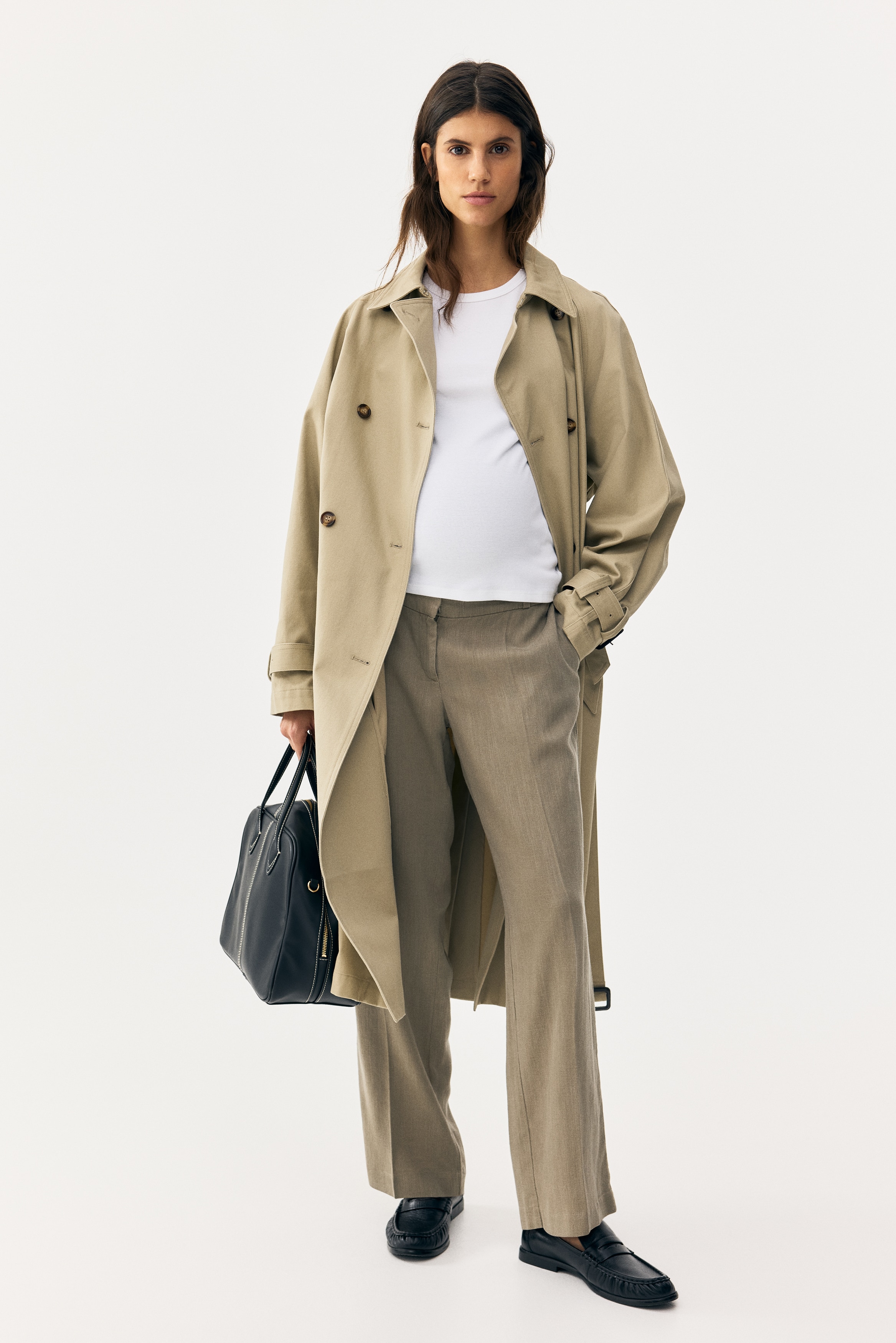 MAMA Linen-Blend Dress Pants from H&M - $40.99