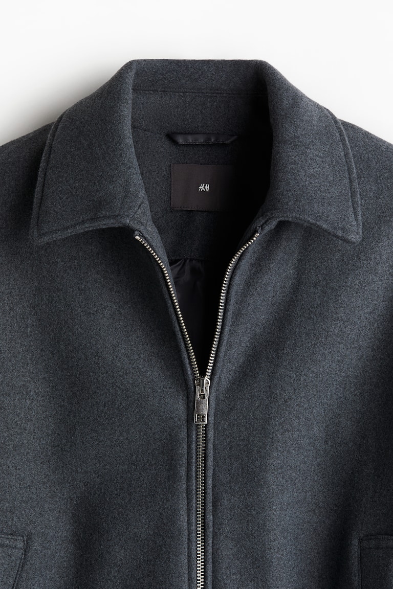 ウールブレンドジャケット - ダークグレー - Men | H&M JP