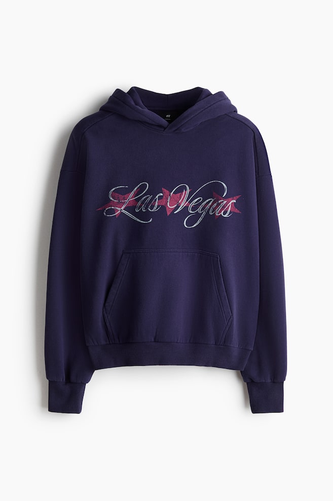 Oversized Printed Hoodie - Dark blue/Las Vegas/Washed black/Original/Washed black/Bushwick/Dark green - 1