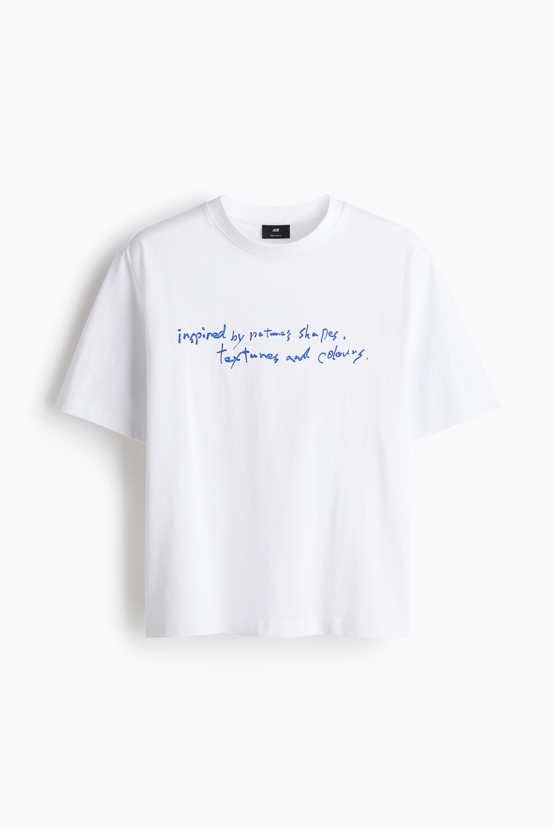 Regular Fit Printed T-shirt - White/Inspired by nature/Light blue