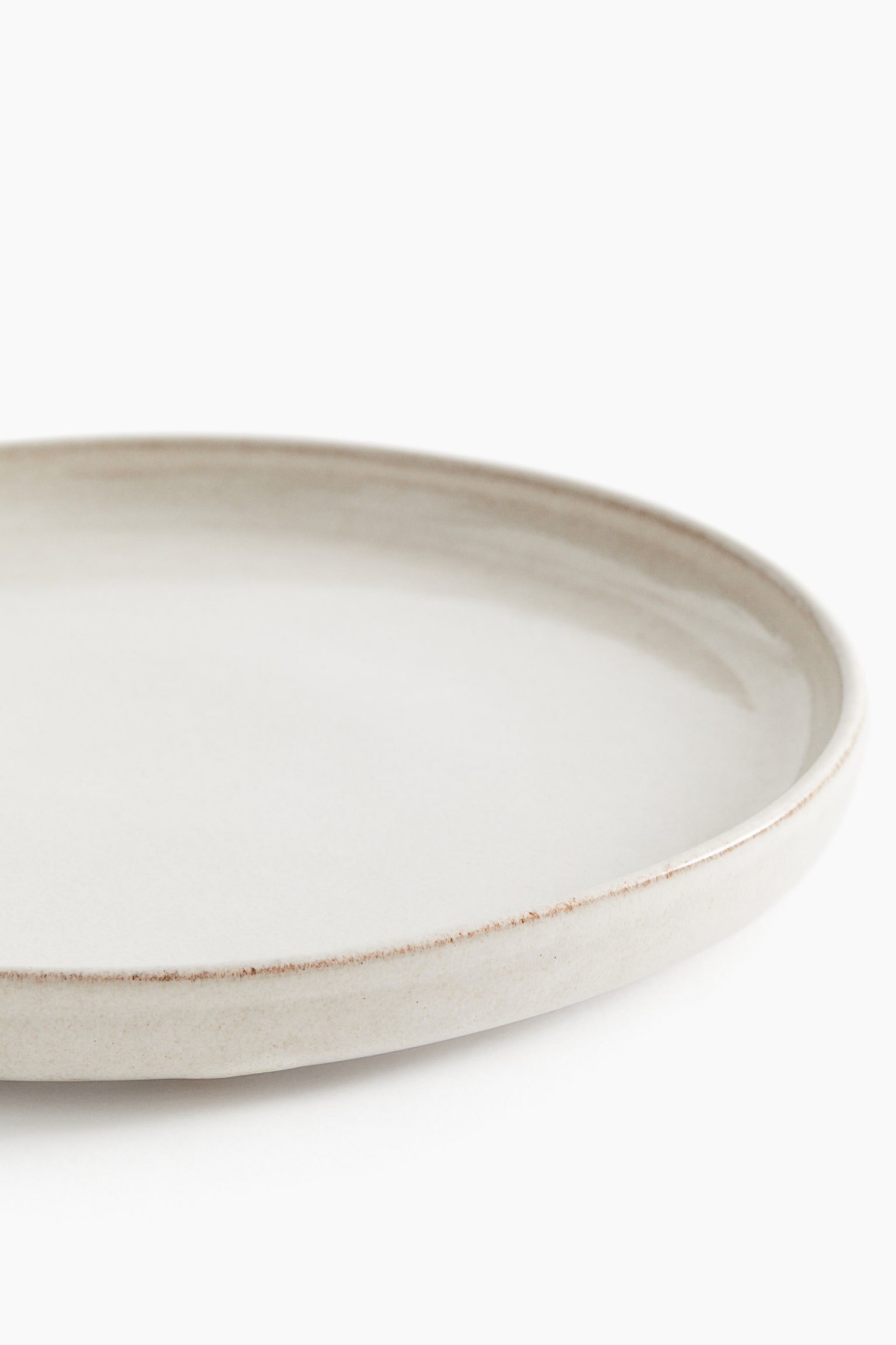 Stoneware plate - Beige/Natural white/Shiny/Anthracite grey - 4