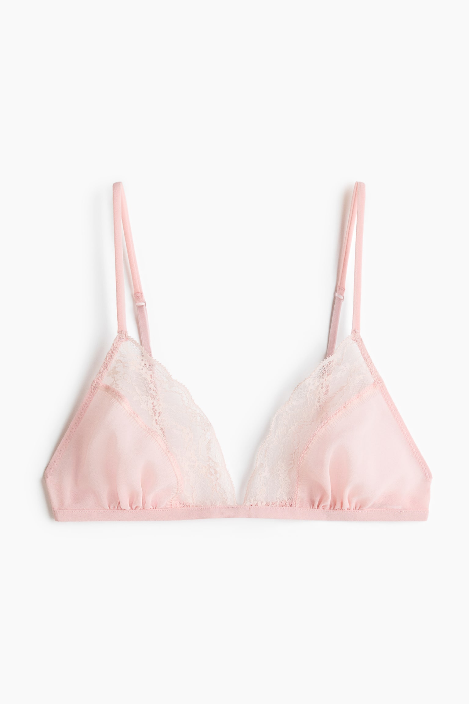 Soft chiffon bra - Light pink/Light beige/White - 1