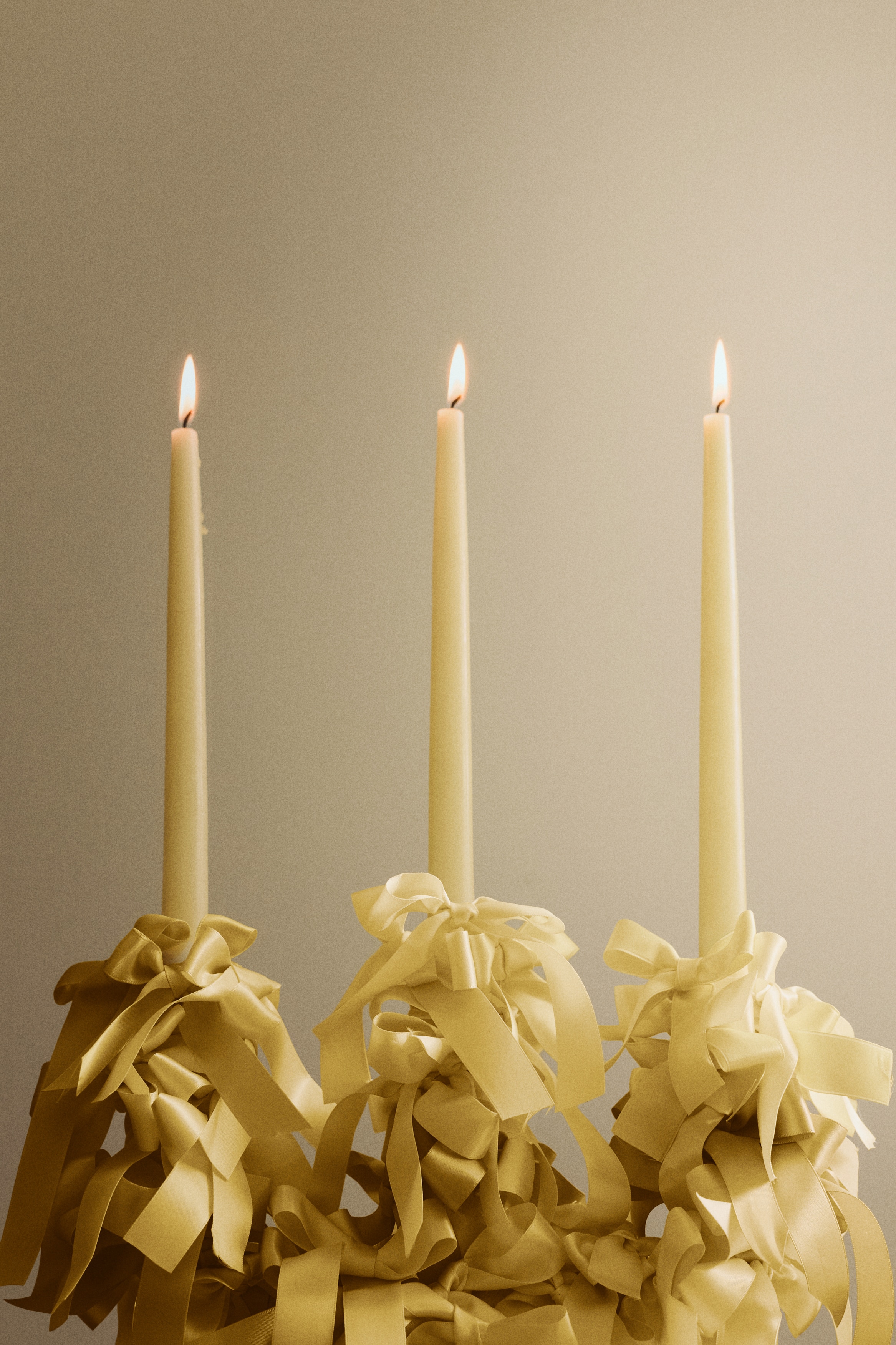 Set van 6 gotische kaarsen - Lichtgeel/Wit/Donkerbruin/Lichtbeige/Saliegroen/Lichtroze