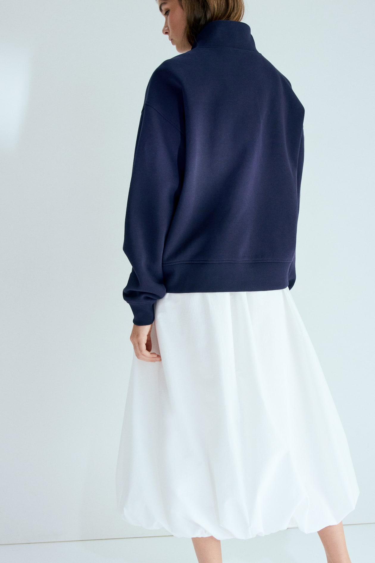 Half-Zip Sweatshirt with Motif - image 3
