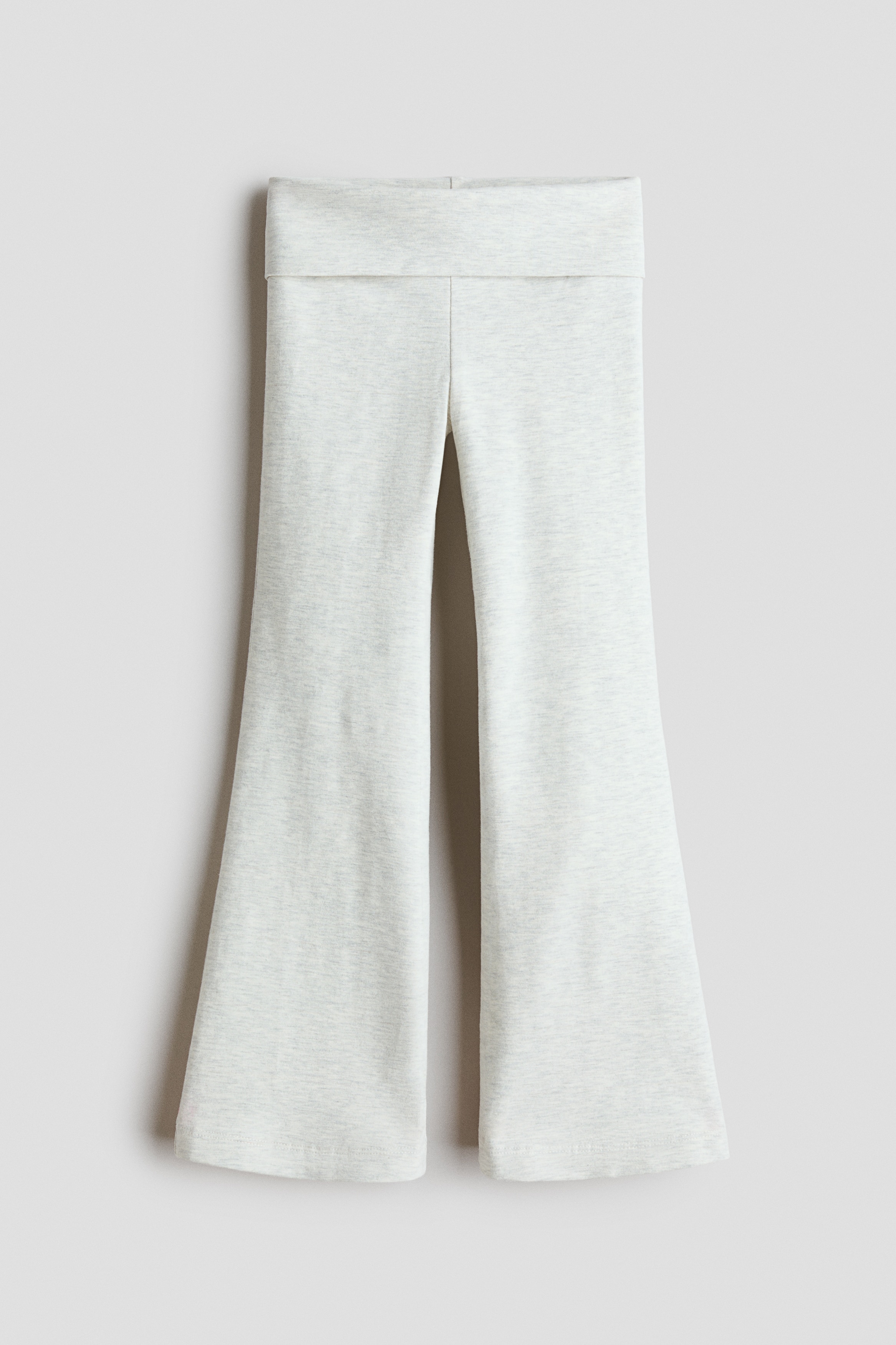 Light grey marl Flared foldover-waist leggings for kids | H&M SG