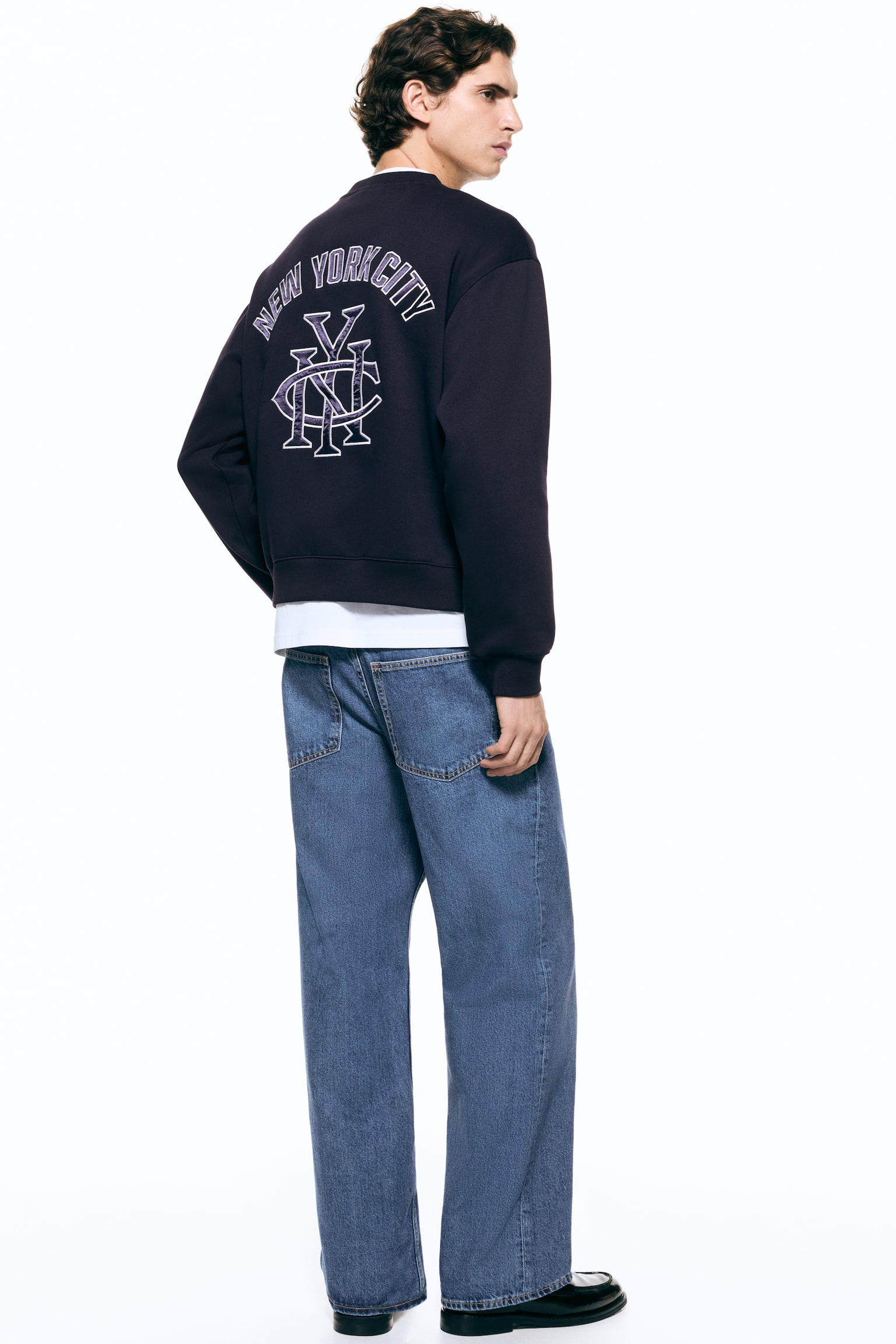 Loose Fit Printed sweatshirt - Navy blue/NYC/Dark purple/New York City/Grey marl/New York City - 6