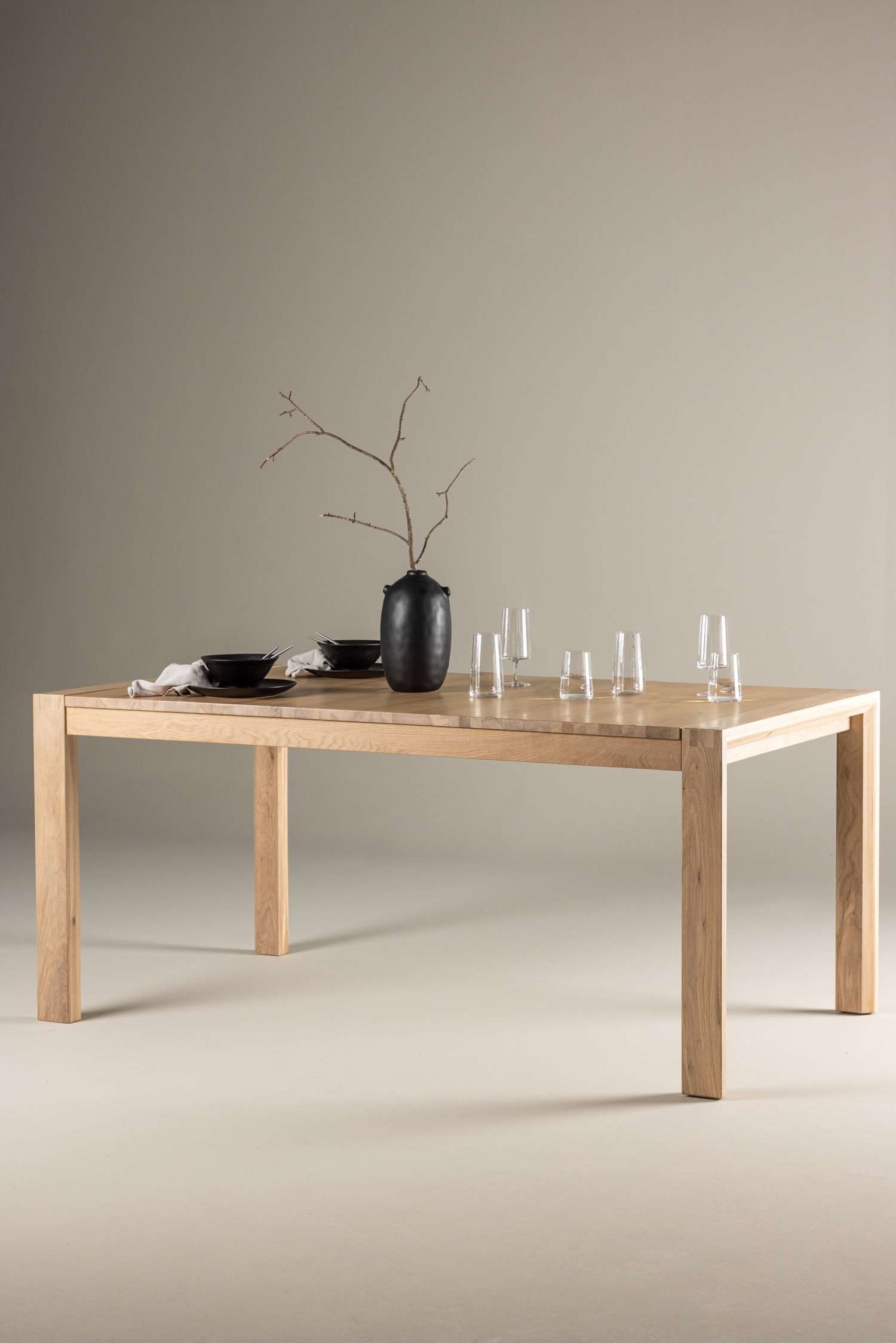 Slider Spisebord - Eg, Beige