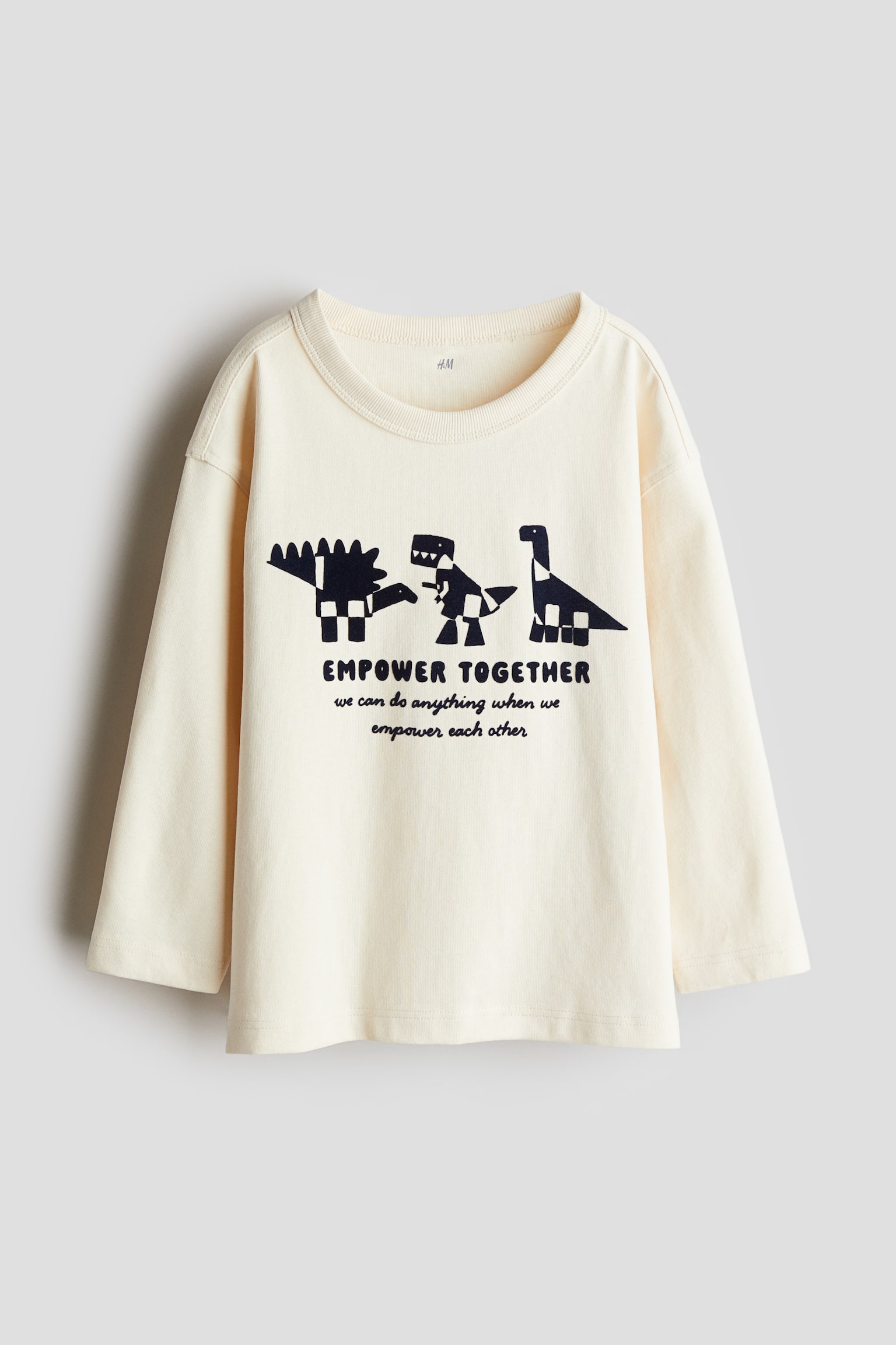 長袖Tシャツ - ライトベージュ／Empower Together/ホワイト／ペンギン/White/Skull/Black/Striped/dc - 1