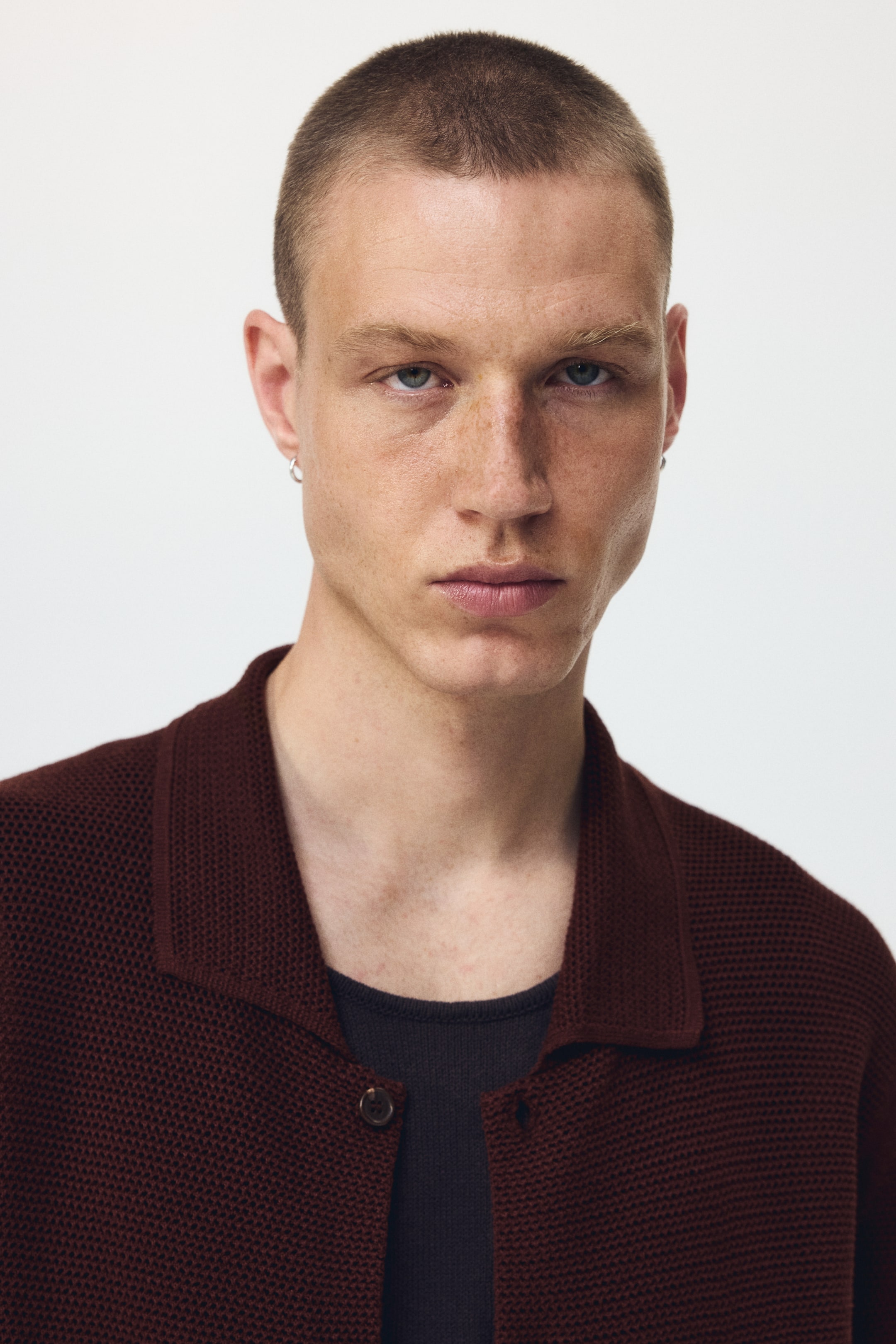 Regular-Fit Open-Knit Shirt