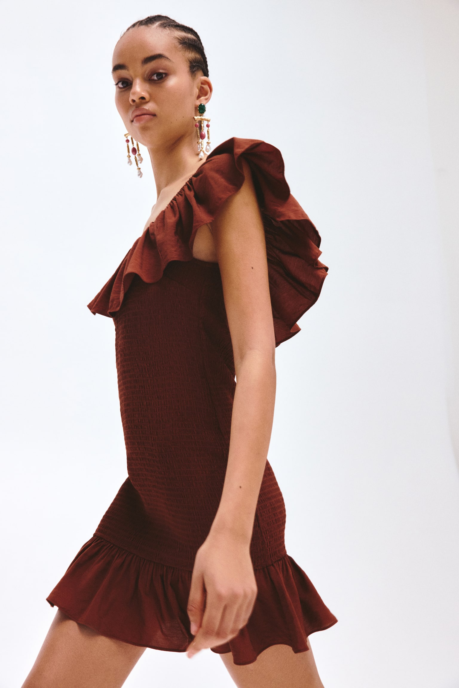Flounced off-the-shoulder dress - 3