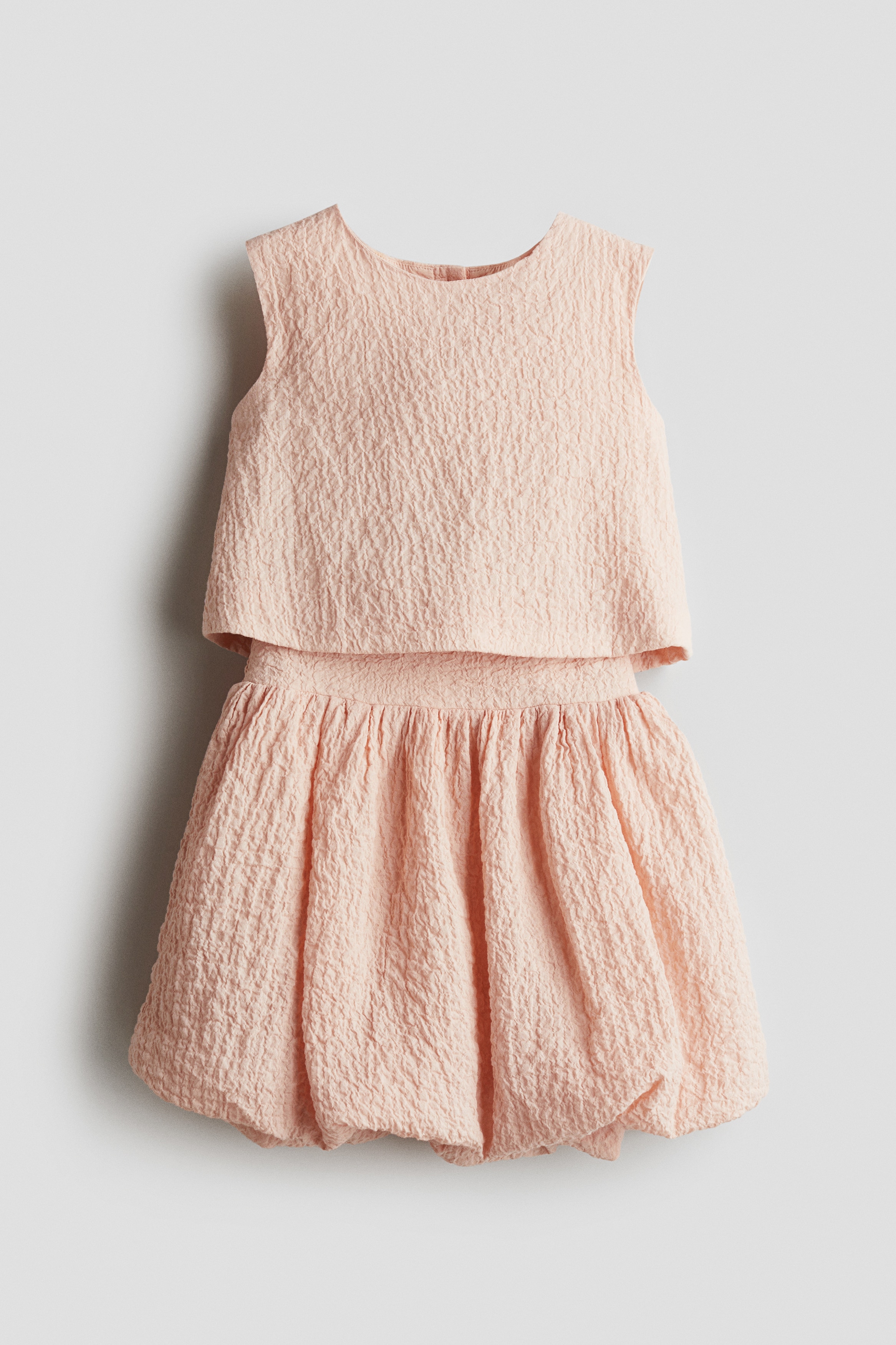 2 Parçalı ve Pamuklu Gofre Set - Açık pembe