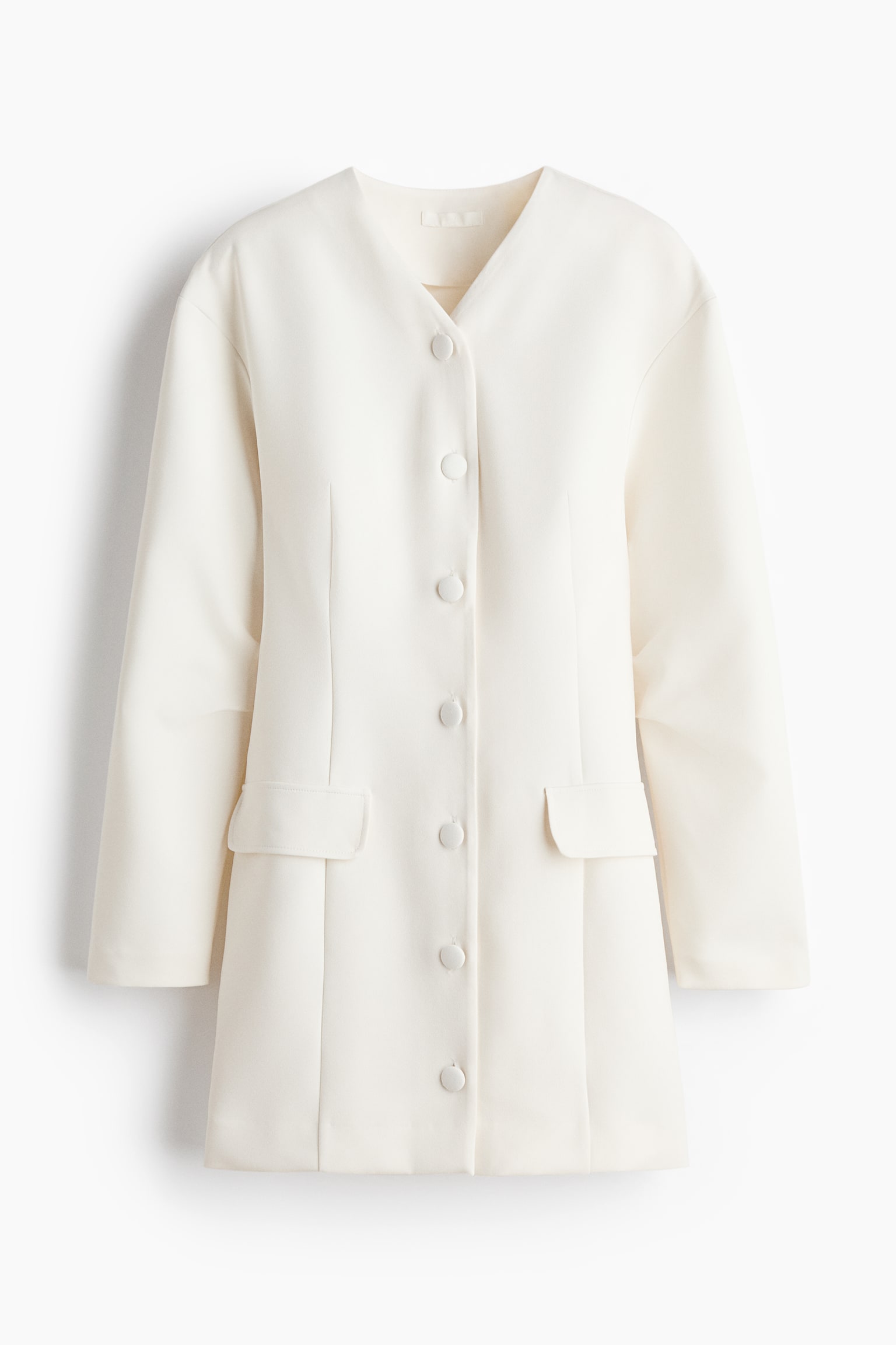 V-neck blazer dress - White