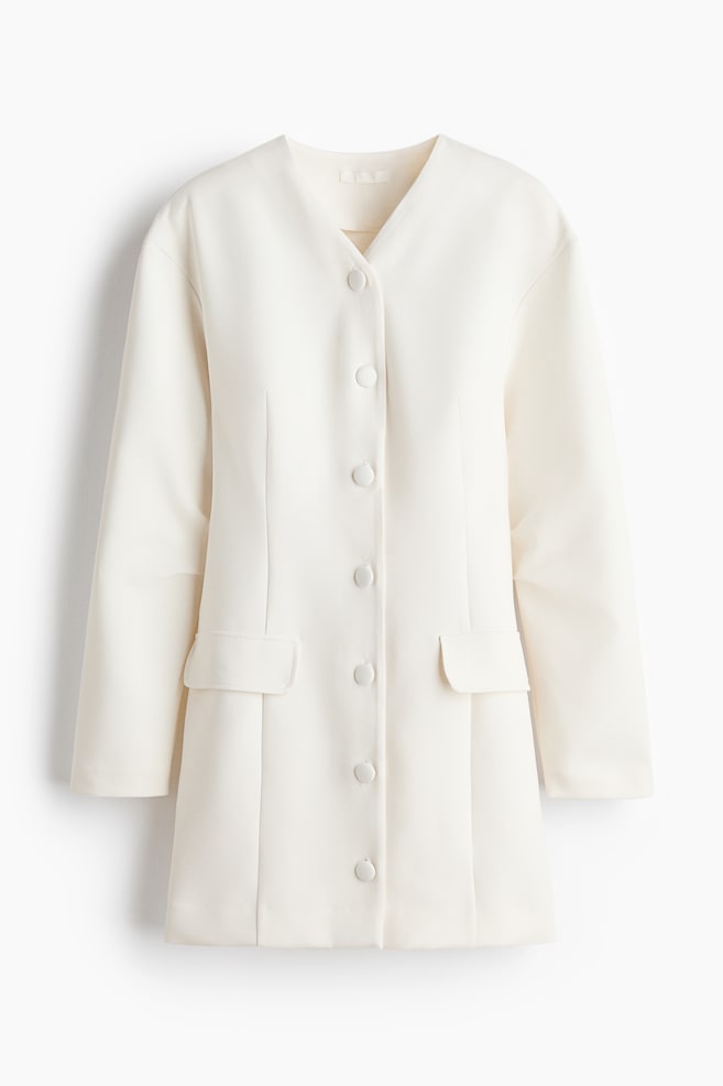 V-neck blazer dress - White - 1